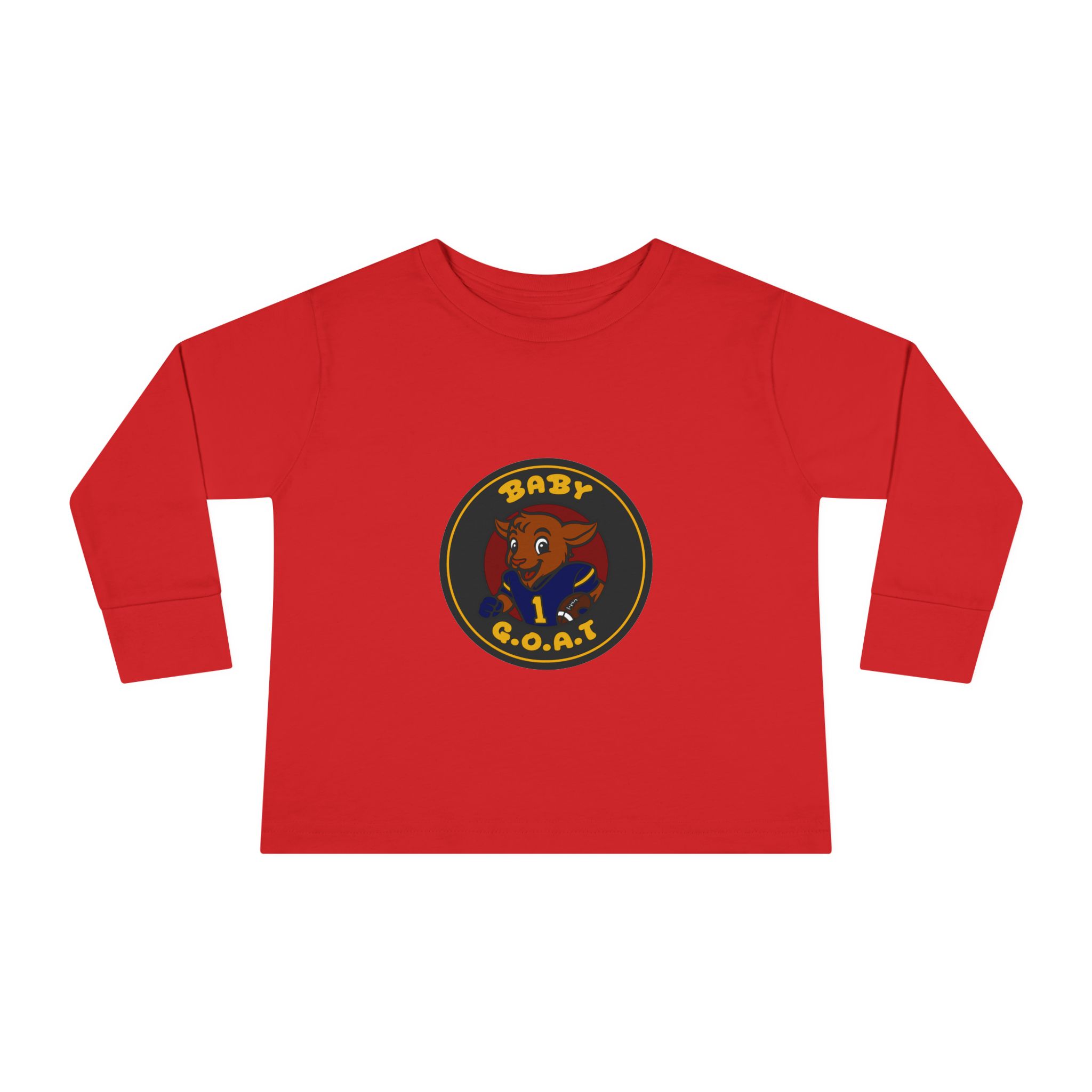 Davon The Touchdown Star Toddler Long Sleeve Tee — "Baby G.O.A.T." Goat Graphic Shirt for Kids - Image 13