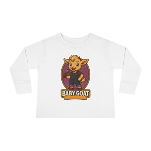 Toddler Long Sleeve Tee — Cute 'Baby Goat' Cartoon Kids Shirt