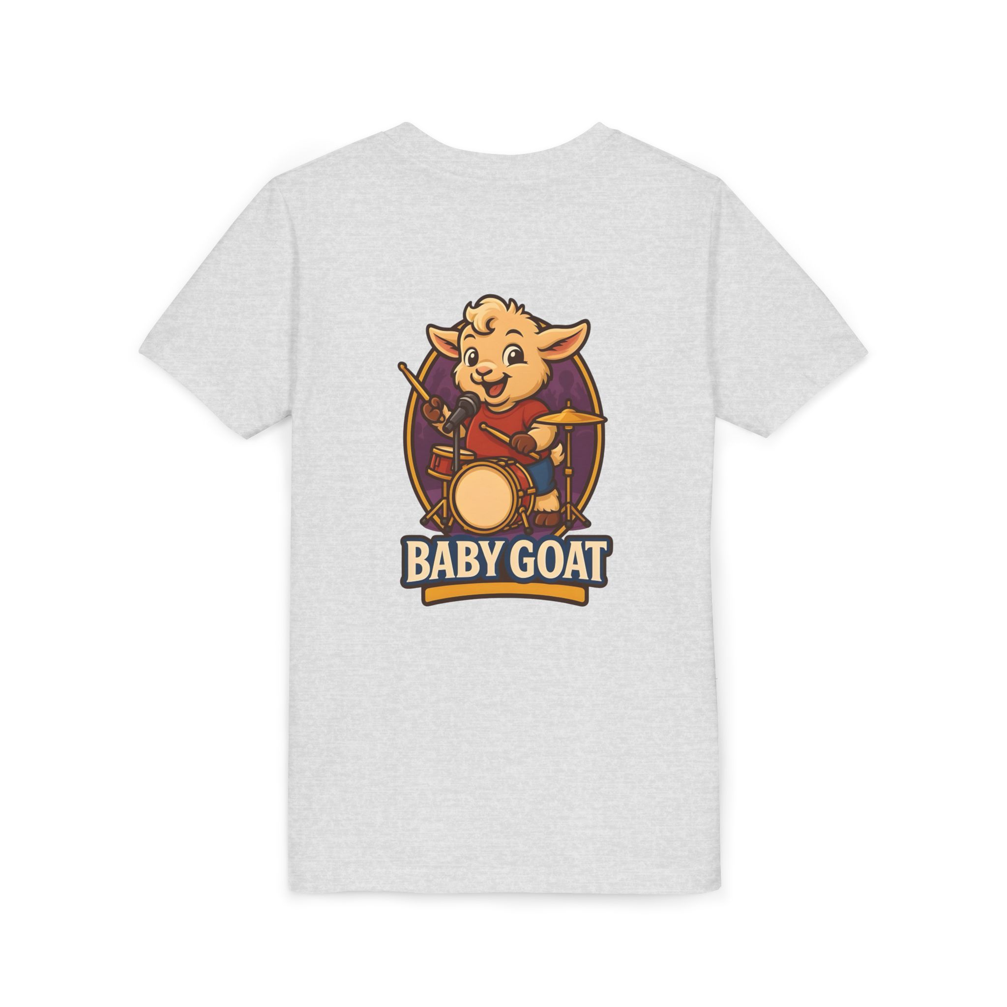 Youth Tee — Cute 'Baby Goat' Drummer Graphic Shirt for Kids - Image 8