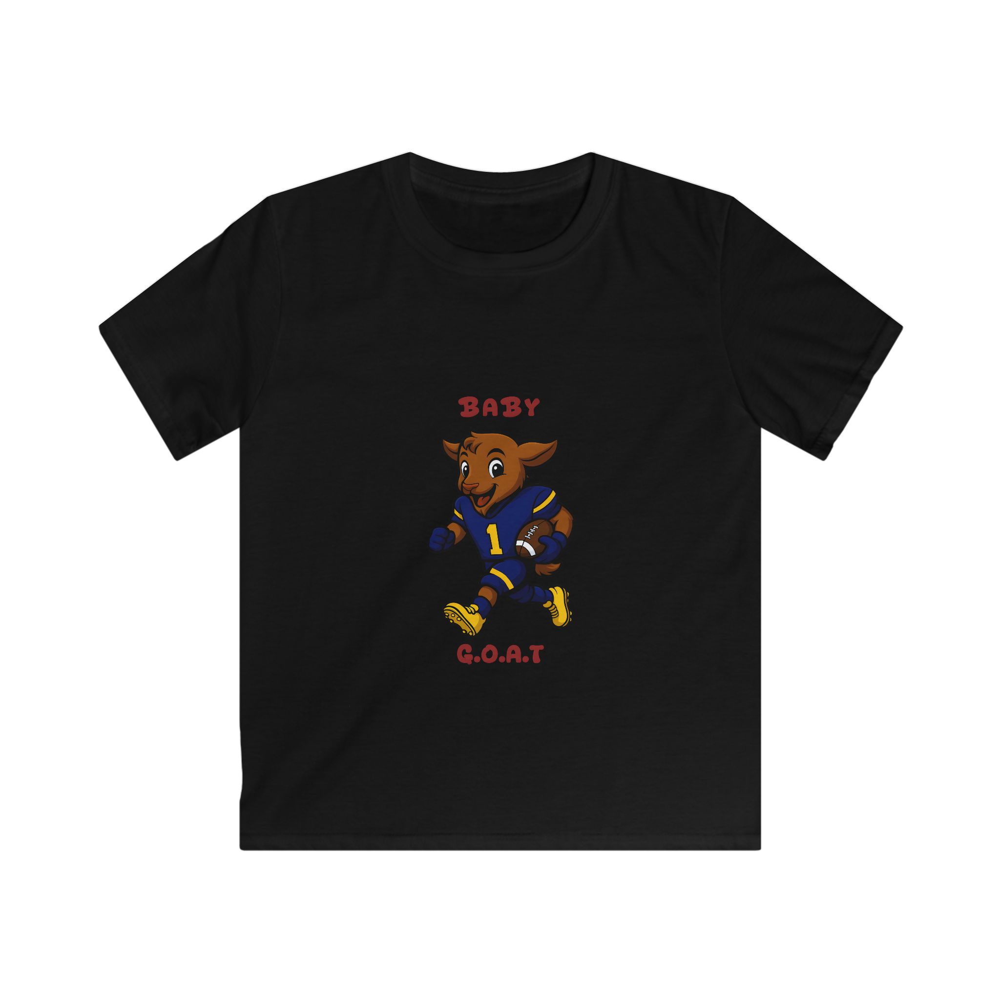 Davon The Touchdown Star In Action Kids Tee — "Baby G.O.A.T" Football Goat Graphic Shirt - Image 3
