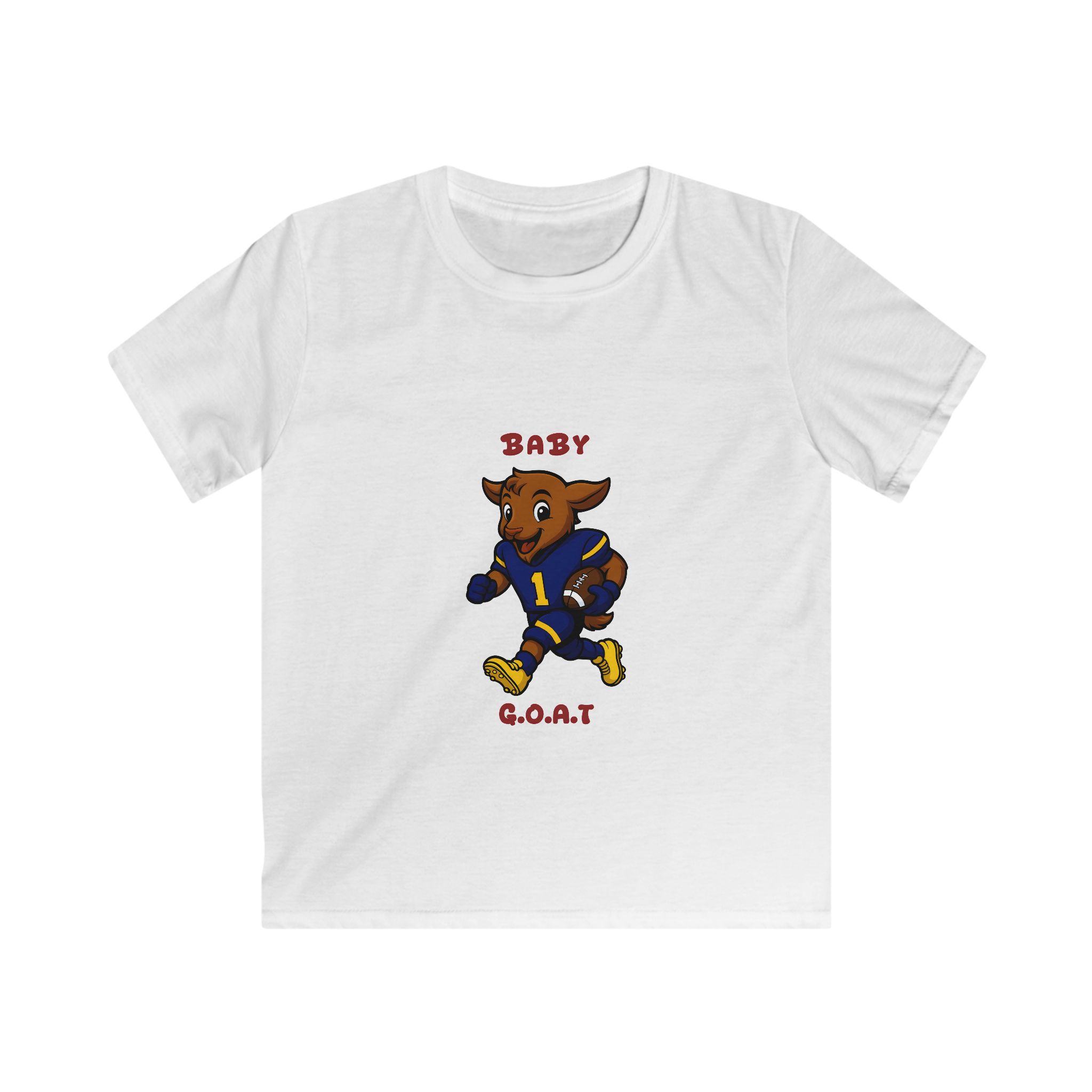 Davon The Touchdown Star In Action Kids Tee — "Baby G.O.A.T" Football Goat Graphic Shirt
