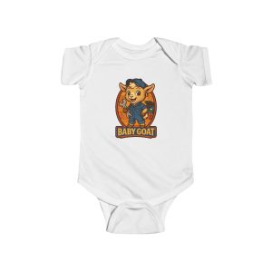Ollie the Auto Helper  Baby Goat Infant Bodysuit – Cute Cartoon Goat Graphic