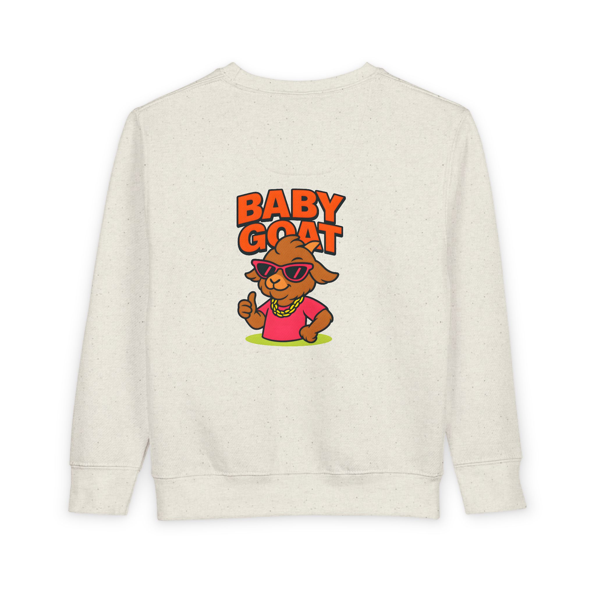 Skye the Style Queen Baby Goat Toddler Sweatshirt — Cute Cartoon Kid’s Pullover - Image 2