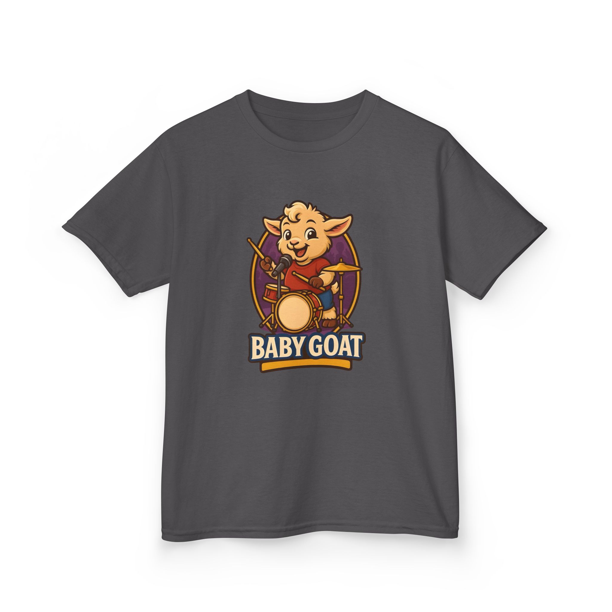 Kids T-Shirt — Cute 'Baby Goat' Cartoon Drum Player Tee for Toddlers - Image 11