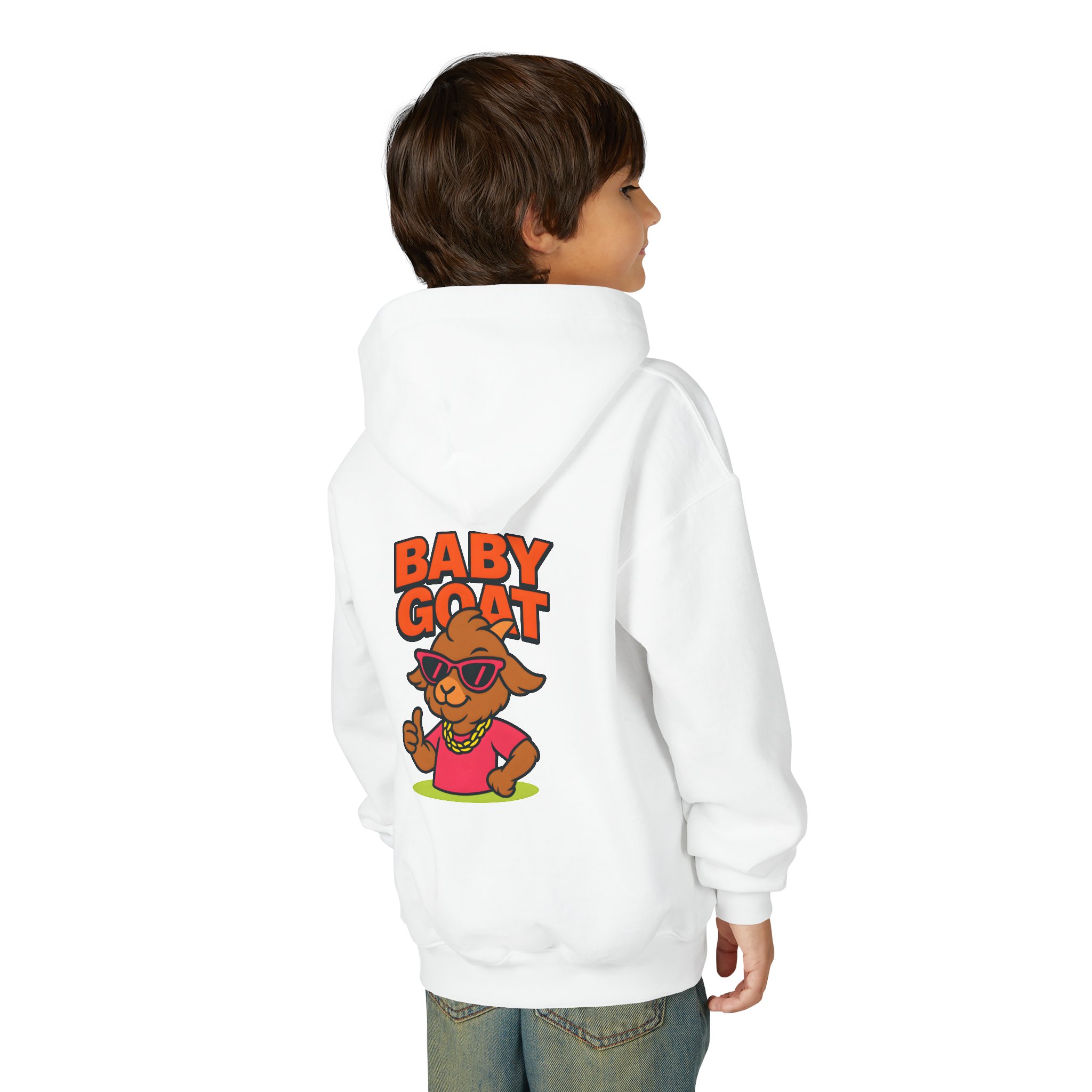 Skye the Style Queen Youth Hoodie — "Baby Goat" Cute Cartoon Kids Sweatshirt - Image 4