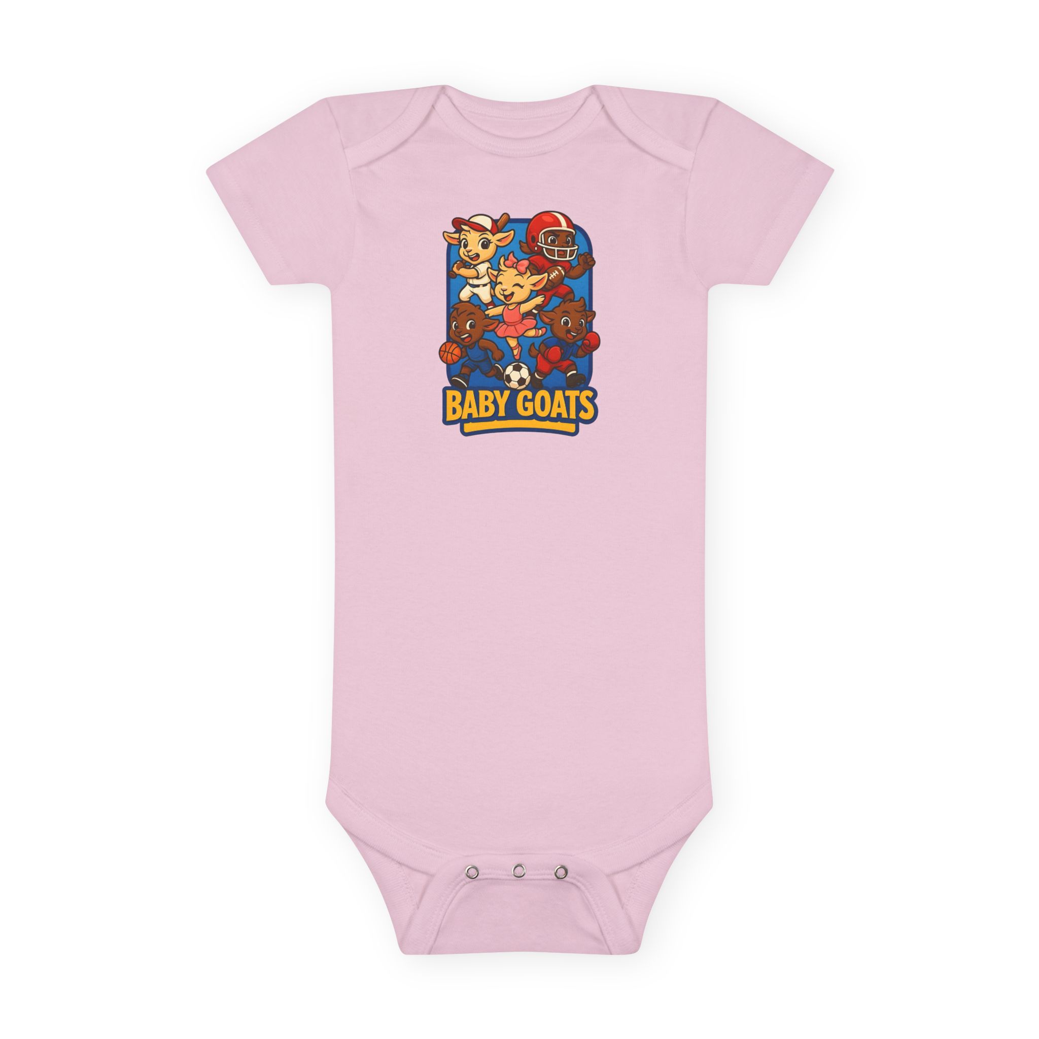 The Little Champs Crew Baby Onesie - Cute "Baby Goats" Graphic Infant Short Sleeve Bodysuit - Image 13