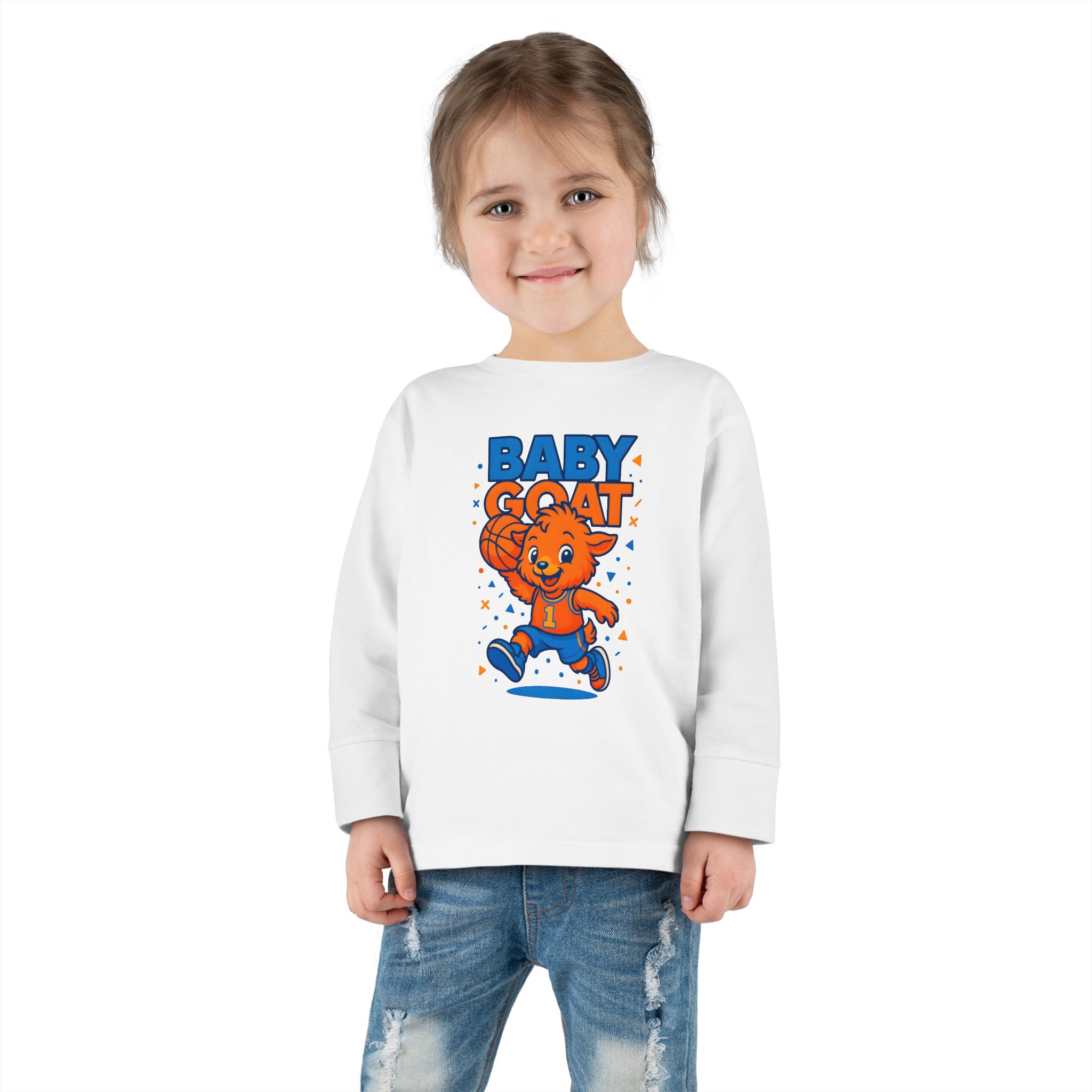 Baby G.O.A.T – MJ Toddler Long Sleeve Tee - Image 4