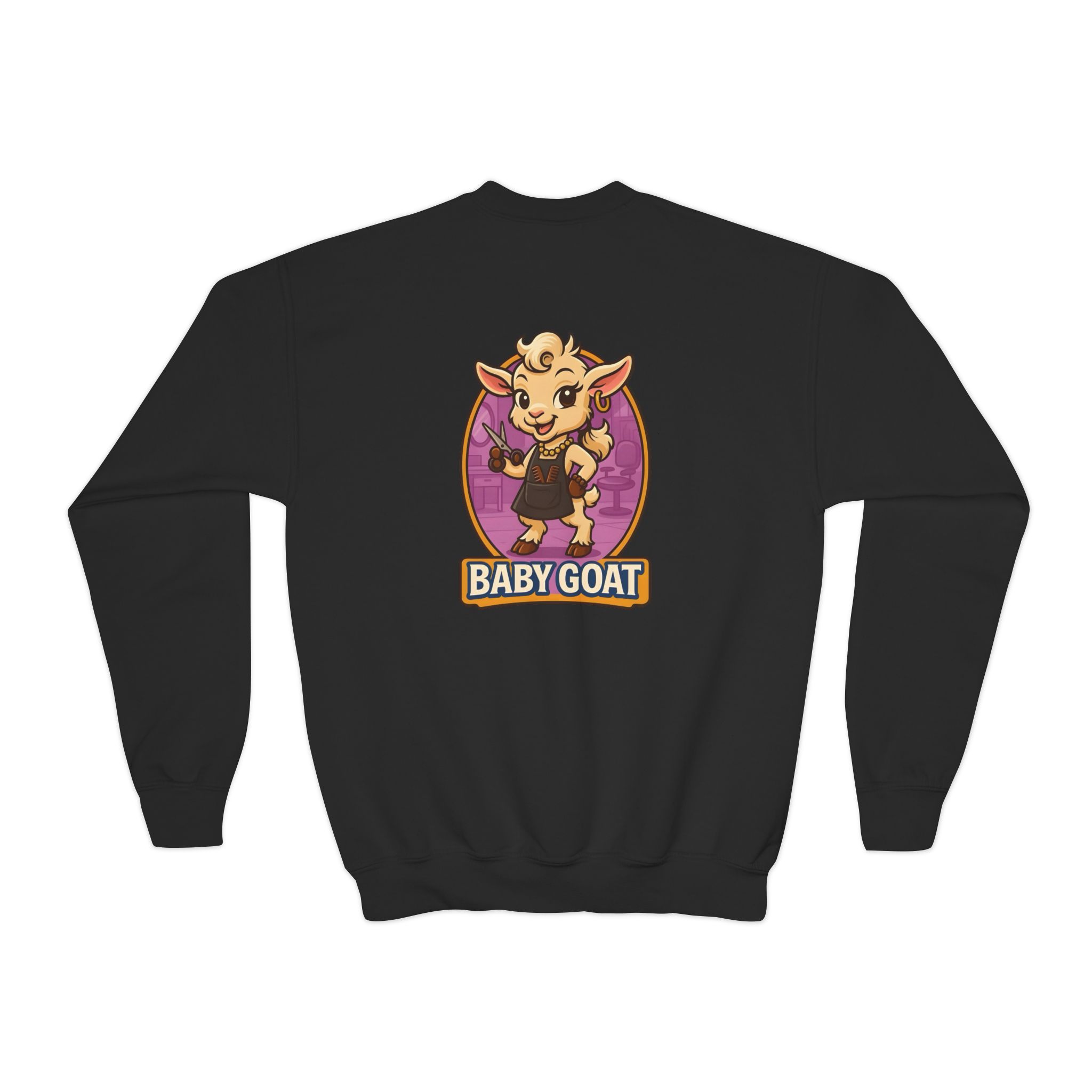 Joy the Stylist Youth Sweatshirt - 'Baby Goat' Cute Cartoon Graphic Crewneck - Image 6