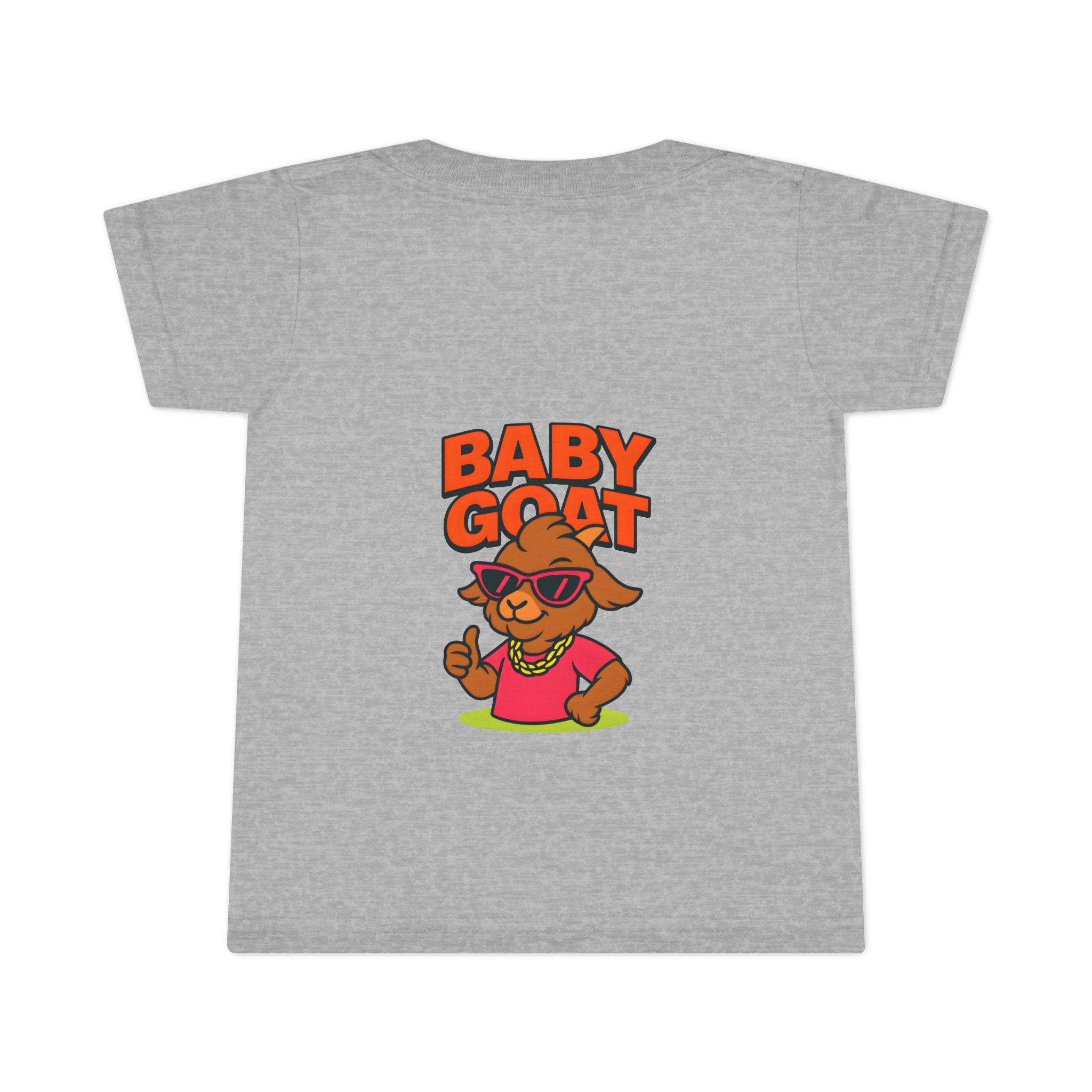 Skye the Style Queen Baby Goat Toddler T-Shirt — Cute Cartoon Kid’s Tee with 'BABY GOAT' Design - Image 2