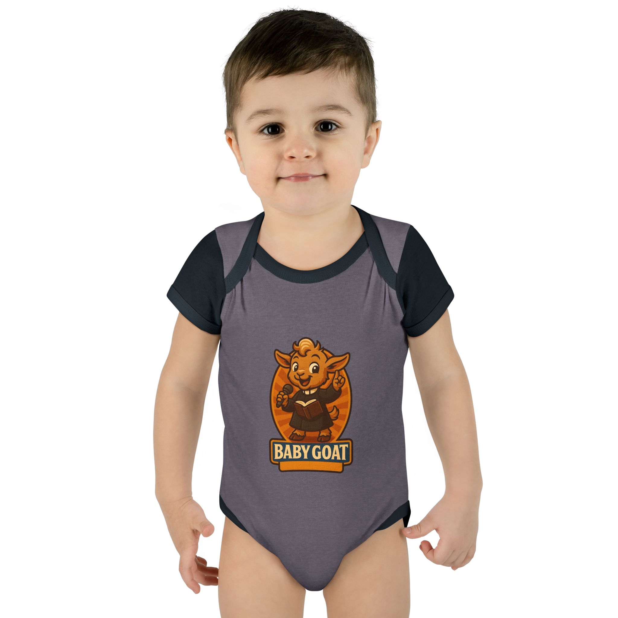 Baby Goat Infant Bodysuit – Cute Cartoon Kid Goat Graphic - Image 11