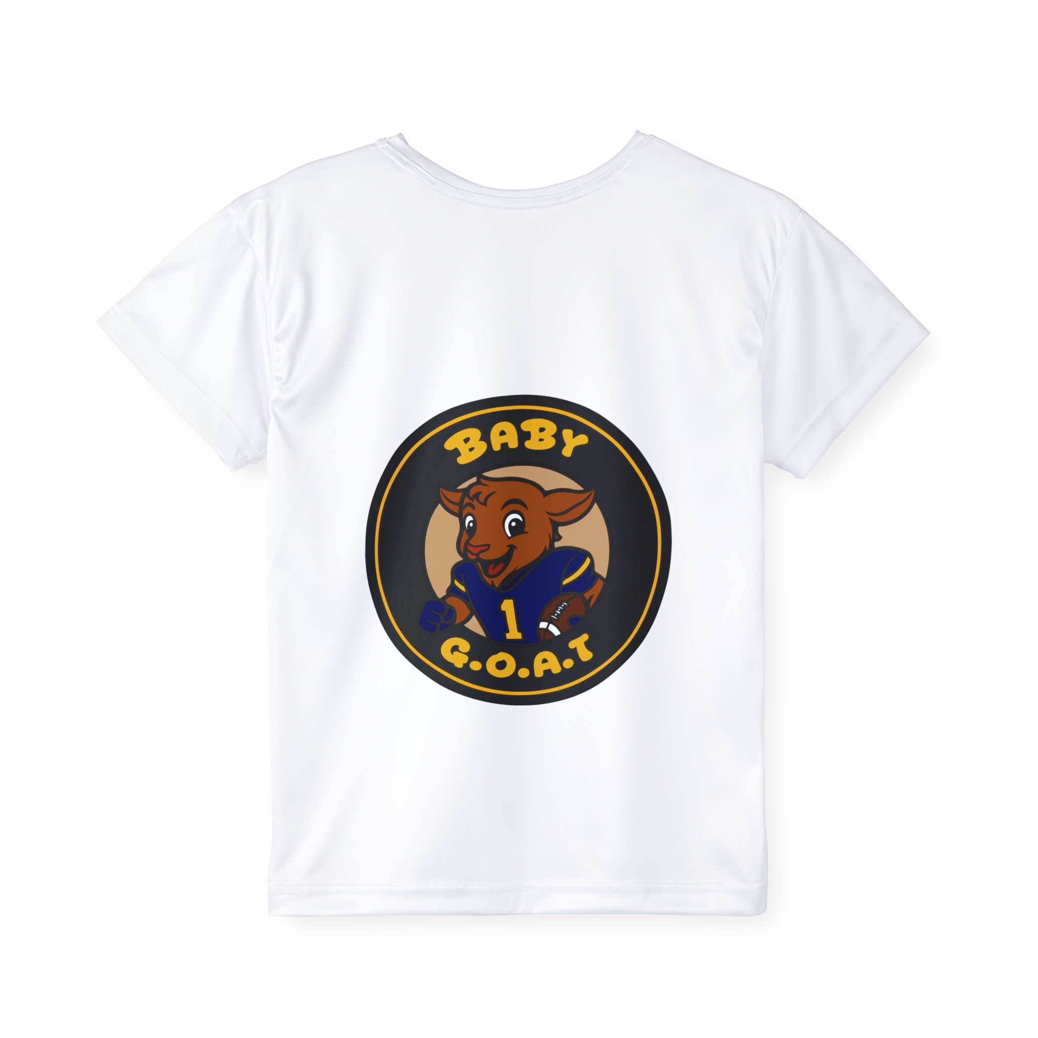 Davon The Touchdown Star Yello Background Kids Jersey - "Baby G.O.A.T." Goat Sports Tee for Toddlers - Image 2