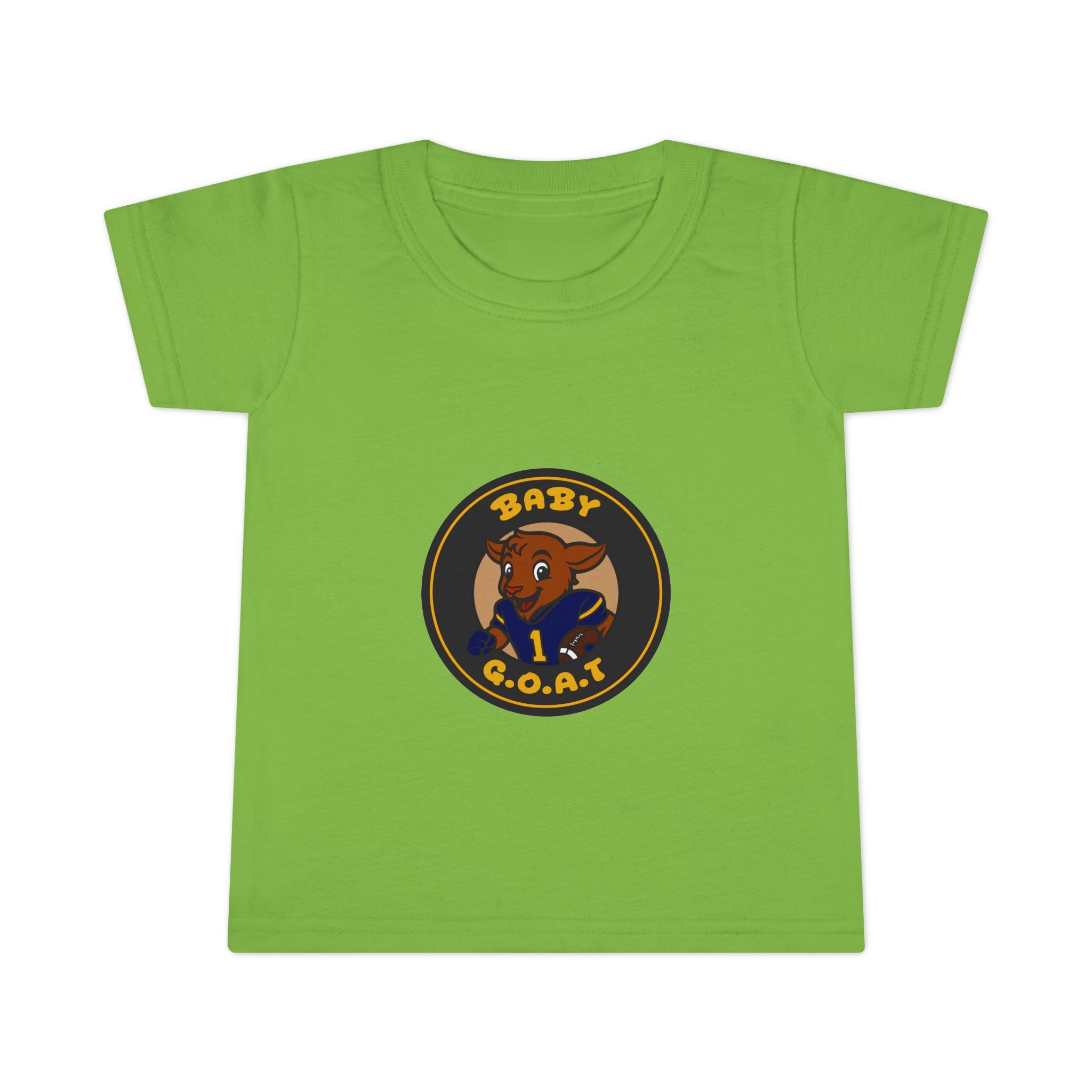 Davon The Touchdown Star Yello Background Baby G.O.A.T. Toddler T-Shirt — Cute Goat Graphic Tee for 1st Birthday - Image 7