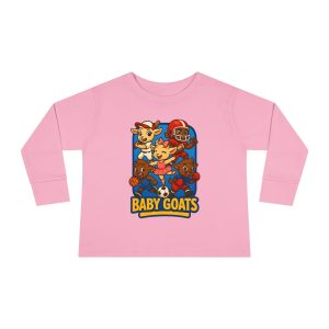 The Little Champs Crew Toddler Long Sleeve Tee — 'Baby Goats' Cute Sports Crewneck for Kids