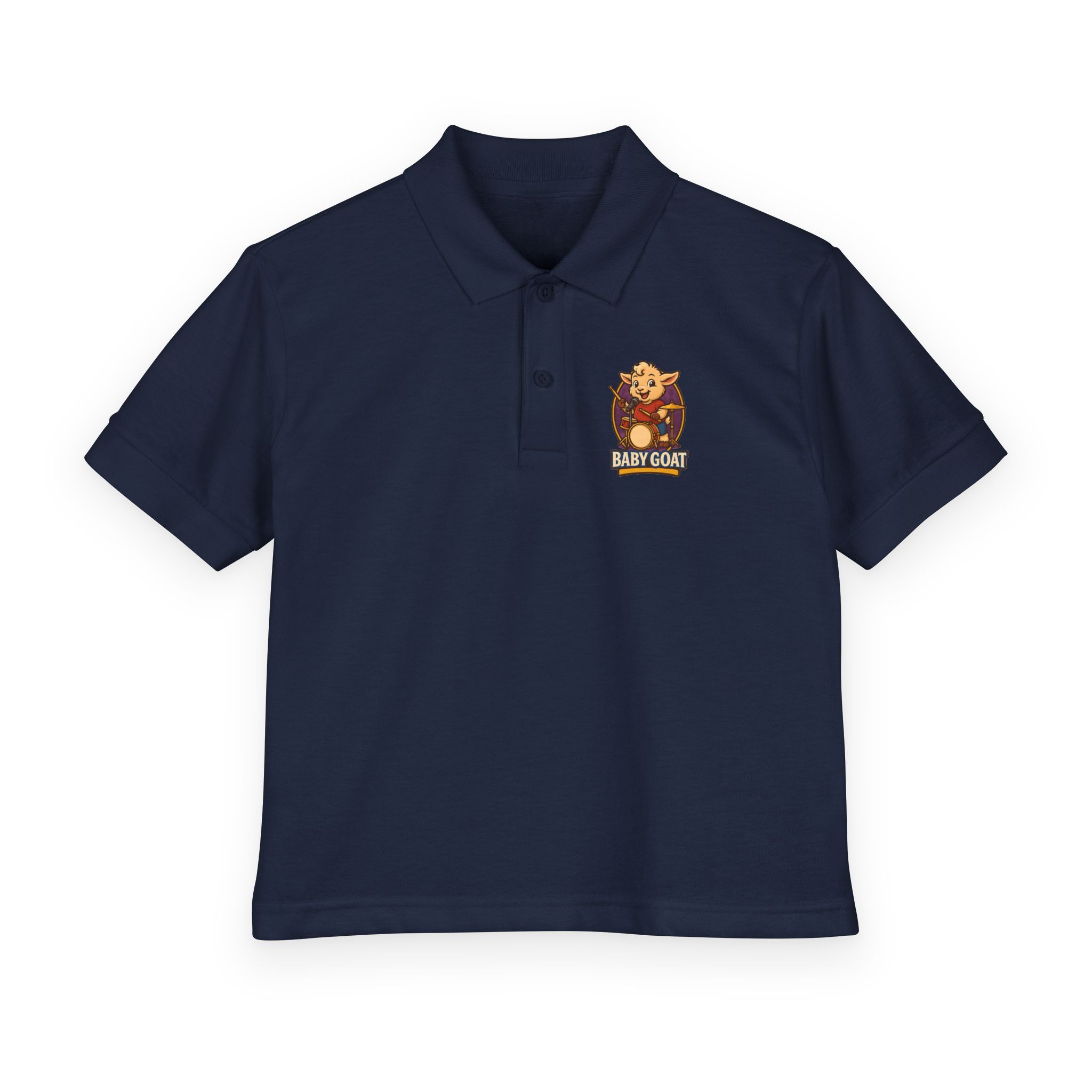 Youth Polo — "Baby Goat" Drummer Kids Shirt - Image 13