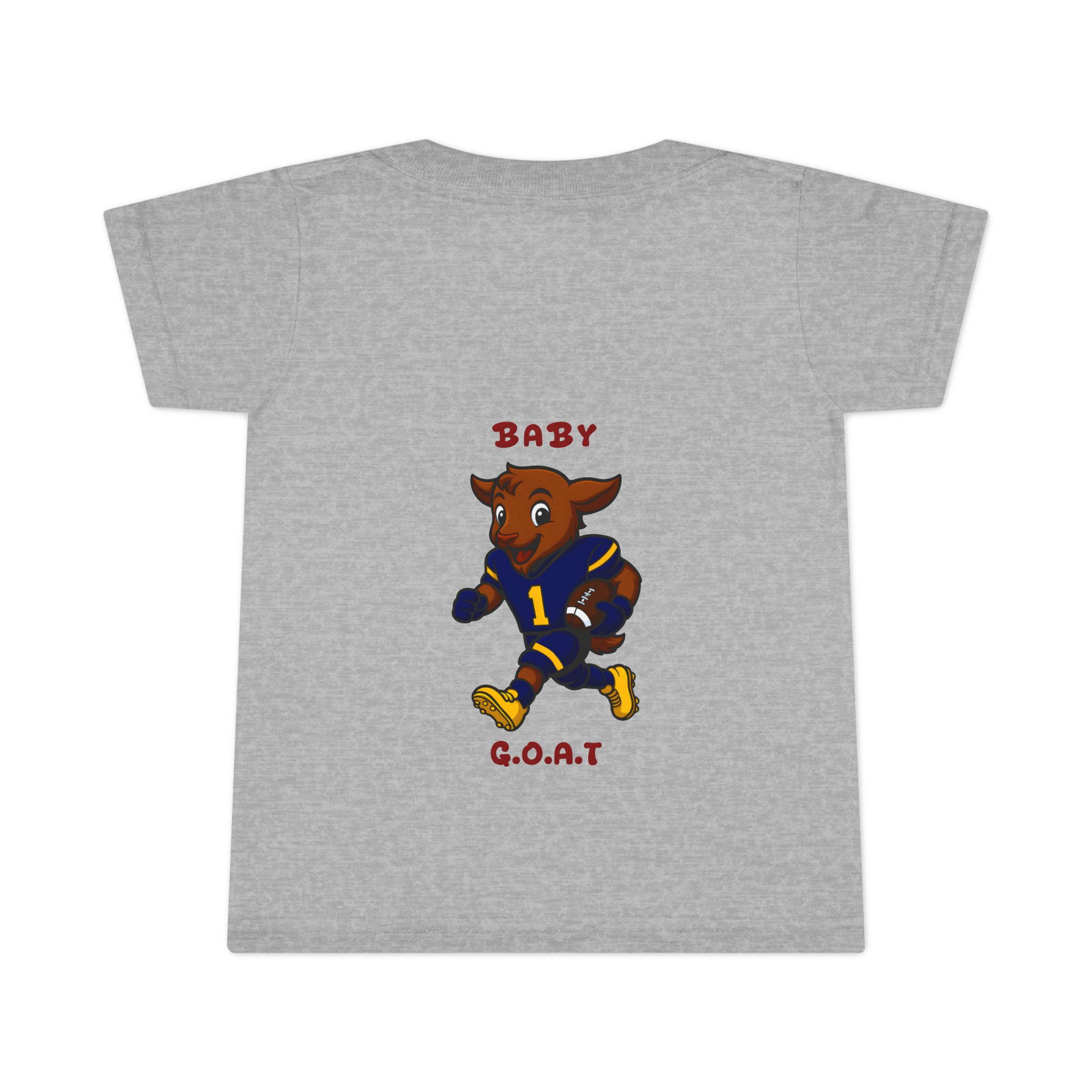Davon The Touchdown Star In Action Baby G.O.A.T. Toddler T-Shirt — Cute Goat Football Player Kids Tee - Image 2