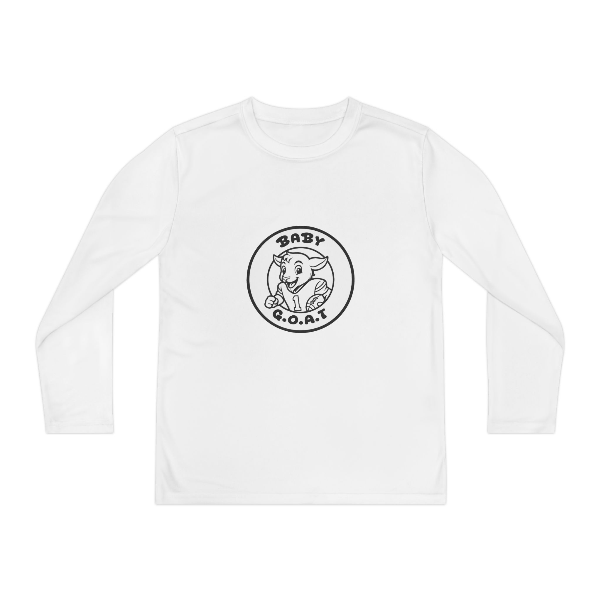 The Touchdown Star  Youth Long Sleeve Tee — 'Baby G.O.A.T.' Cartoon Graphic