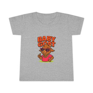 Skye the Style Queen Baby Goat Toddler T-Shirt — Cute Cartoon Kid’s Tee with 'BABY GOAT' Design