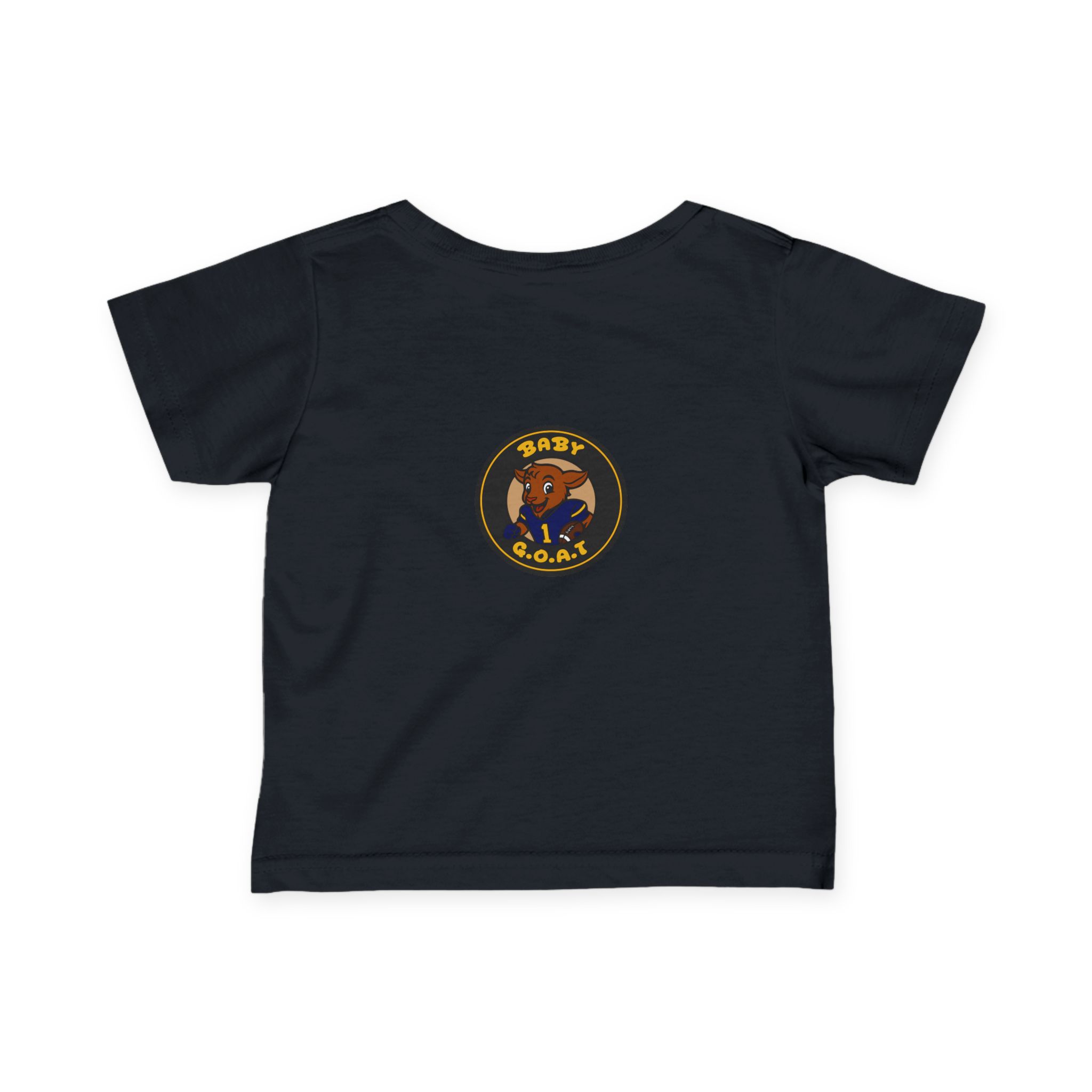 Davon The Touchdown Star Yello Background Infant Tee — "Baby G.O.A.T." Cute Goat Graphic Baby Shirt - Image 8