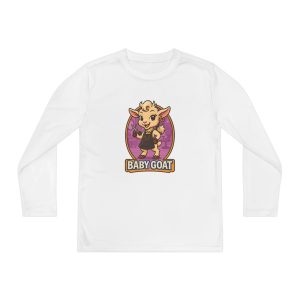 Joy the Stylist Baby Goat Youth Long Sleeve Tee — Cute Cartoon Kid’s Shirt
