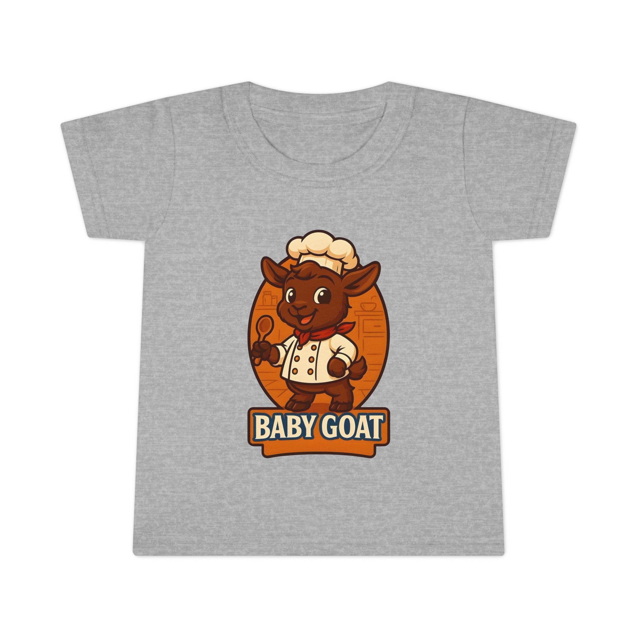 Baby Goat Toddler T-Shirt — Cute Chef Goat Graphic Tee for Kids