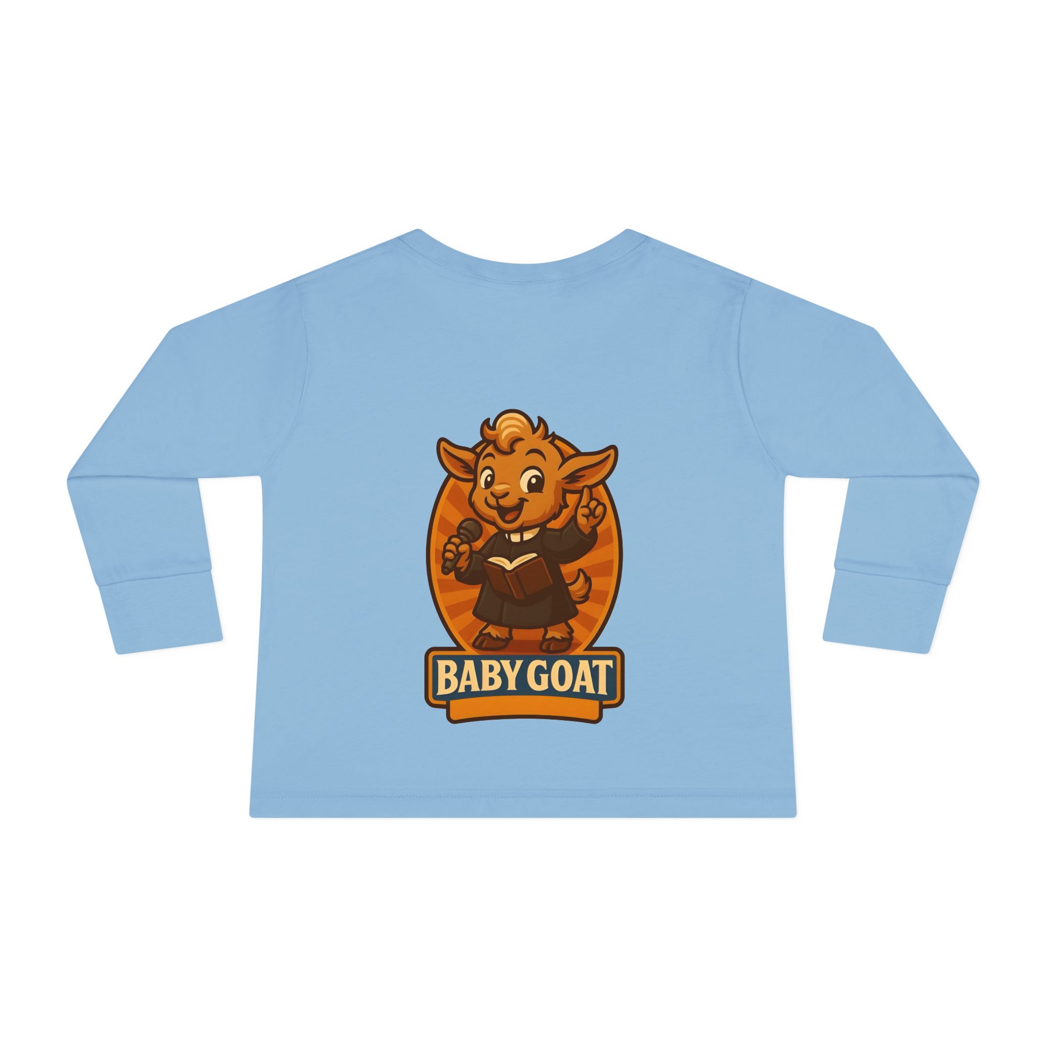 Toddler Long Sleeve Tee — Cute 'Baby Goat' Cartoon Kids Shirt - Image 6
