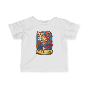 The Little Champs Crew Infant Tee — 'Baby Goats' Cute Sports Cartoon Graphic Shirt