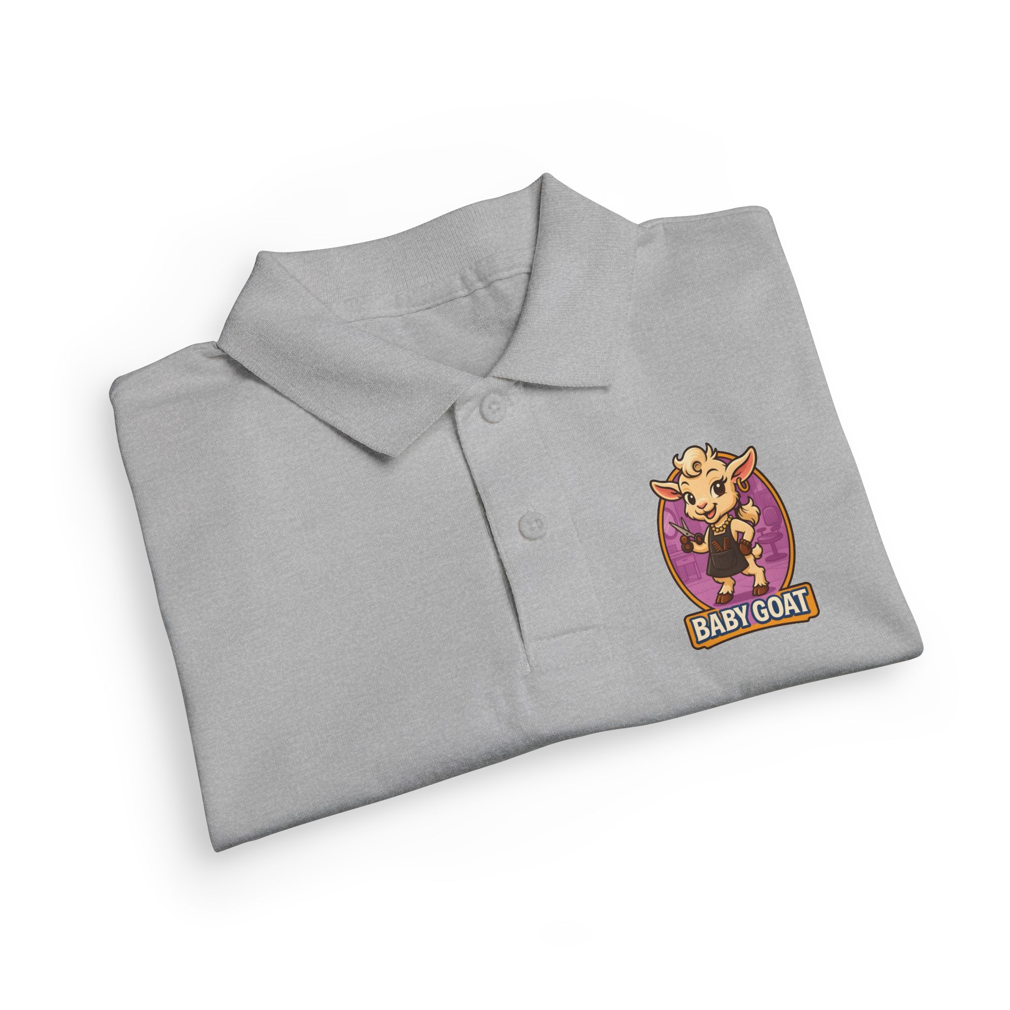 Joy the Stylist Youth Polo — Cute "Baby Goat" Embroidered Kids' School Polo - Image 7