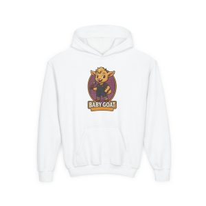 Ollie the Fix-It Goat Youth Hoodie — "Baby Goat" Cartoon Goat Kids Pullover