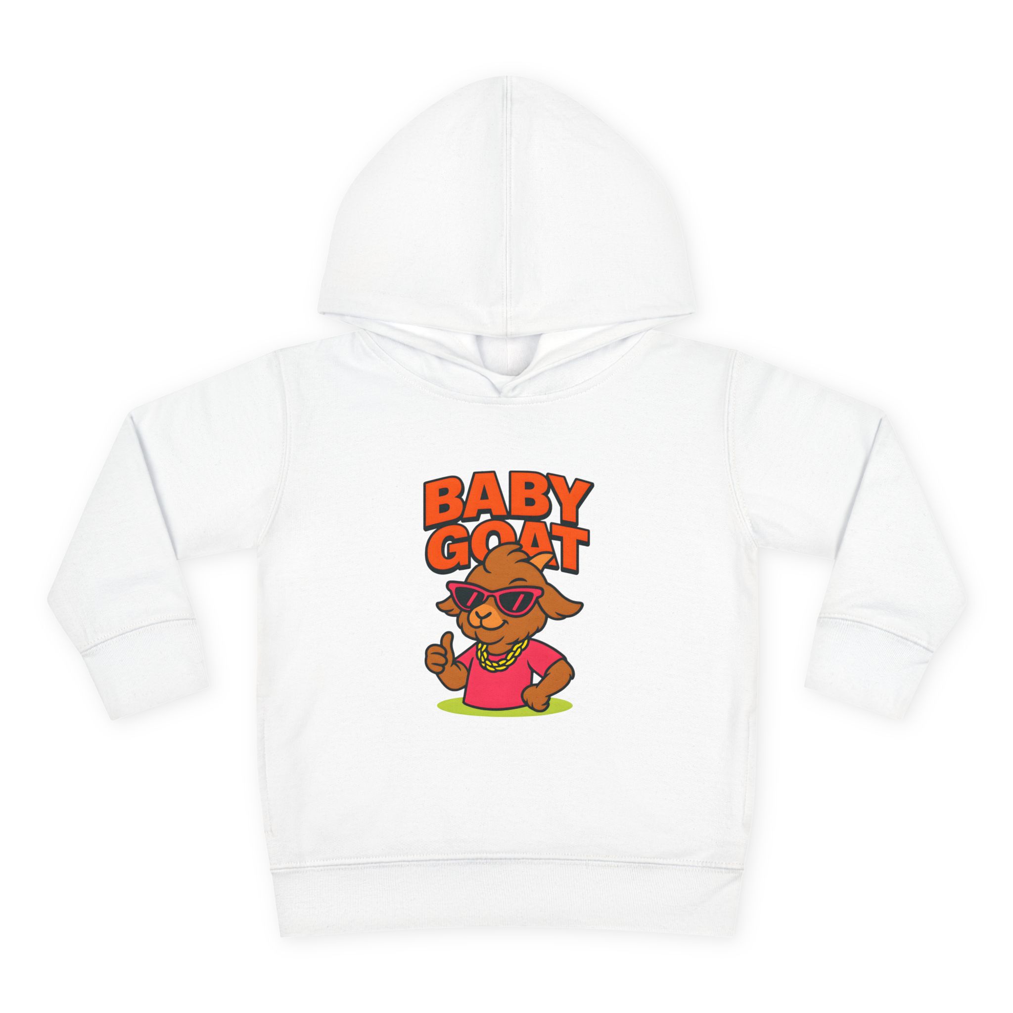 Skye the Style Queen Baby Goat Toddler Hoodie — Cute Cartoon 'Baby Goat' Pullover for Kids