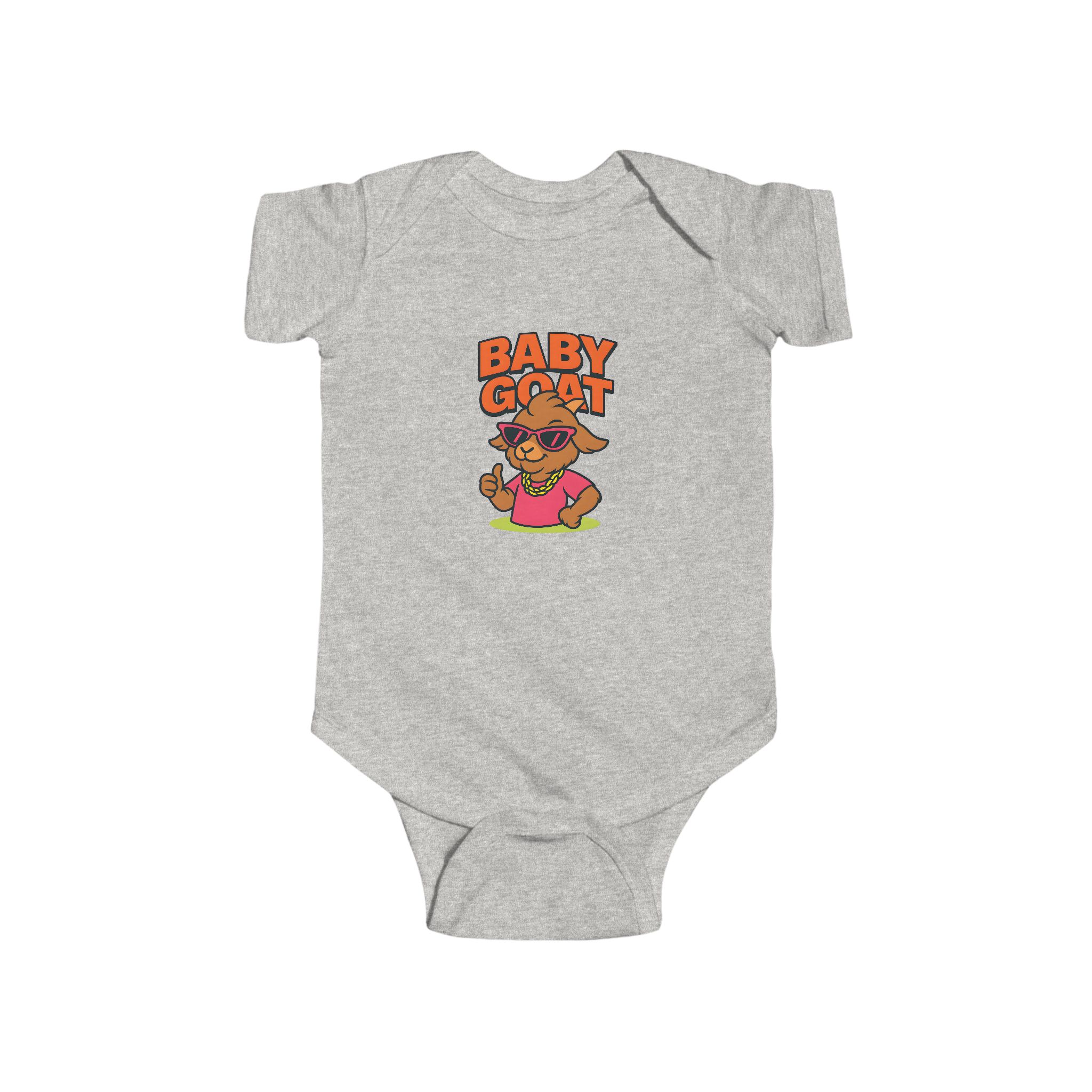 Skye the Style Queen Baby Goat Infant Bodysuit — Cute Cartoon Kid Graphic Onesie - Image 4