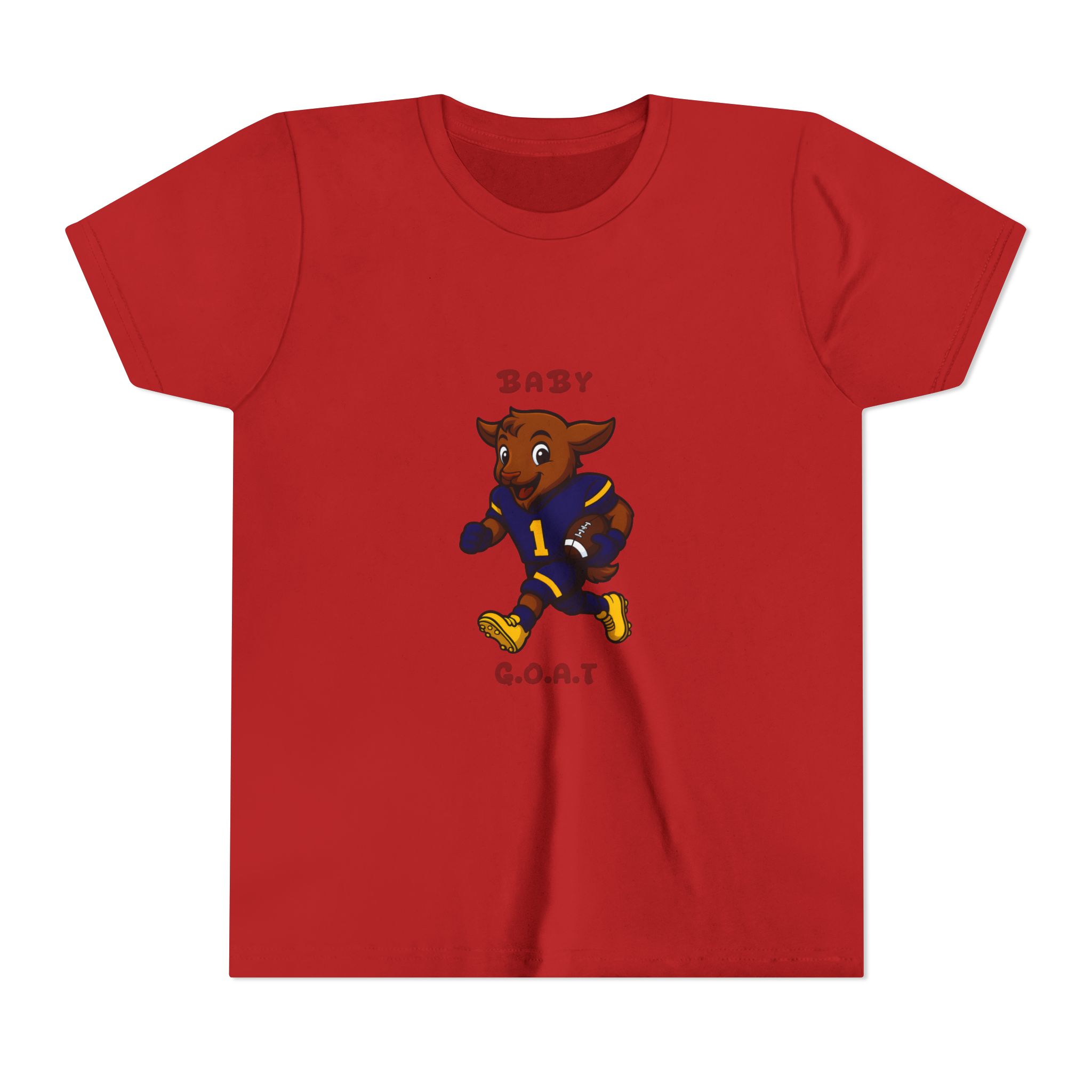 Davon The Touchdown Star In Action Youth Tee — "Baby G.O.A.T." Football Cartoon Goat Kids Shirt - Image 13