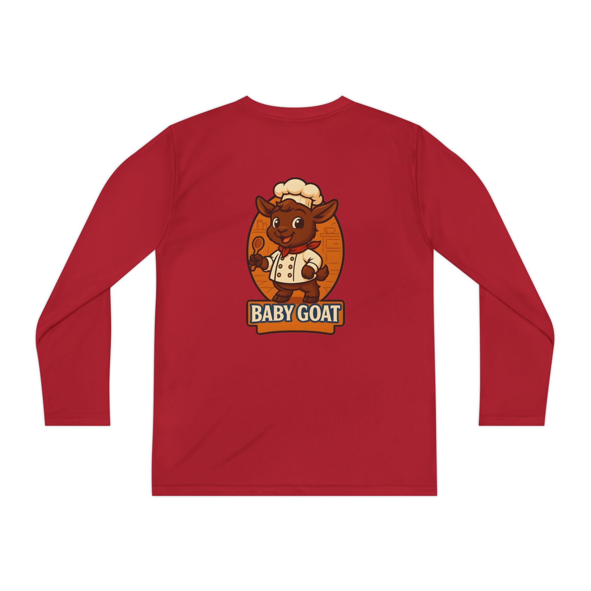 Youth Long Sleeve Tee — Cute 'Baby Goat' Cartoon Baseball Design - Image 10