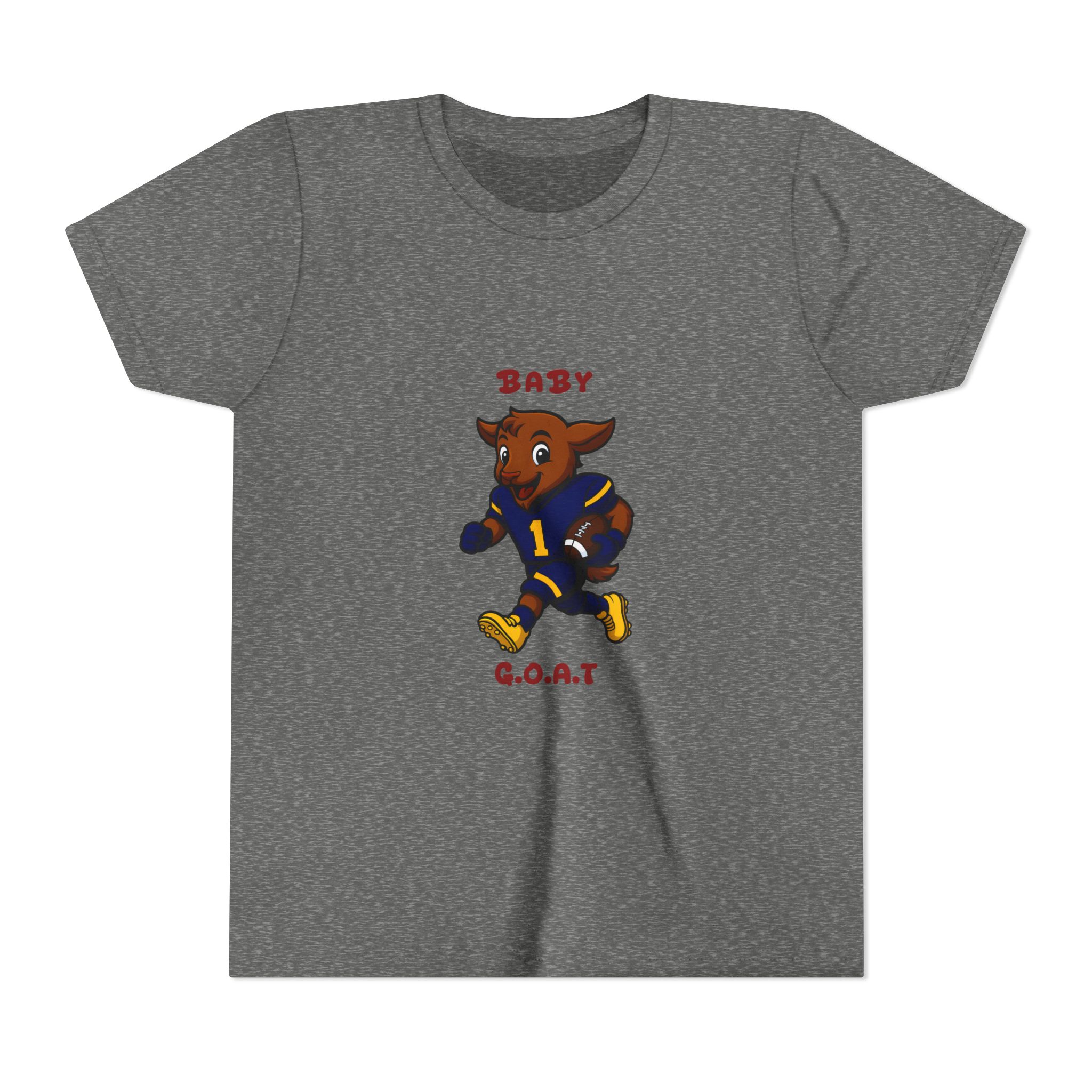 Davon The Touchdown Star In Action Youth Tee — "Baby G.O.A.T." Football Cartoon Goat Kids Shirt - Image 5
