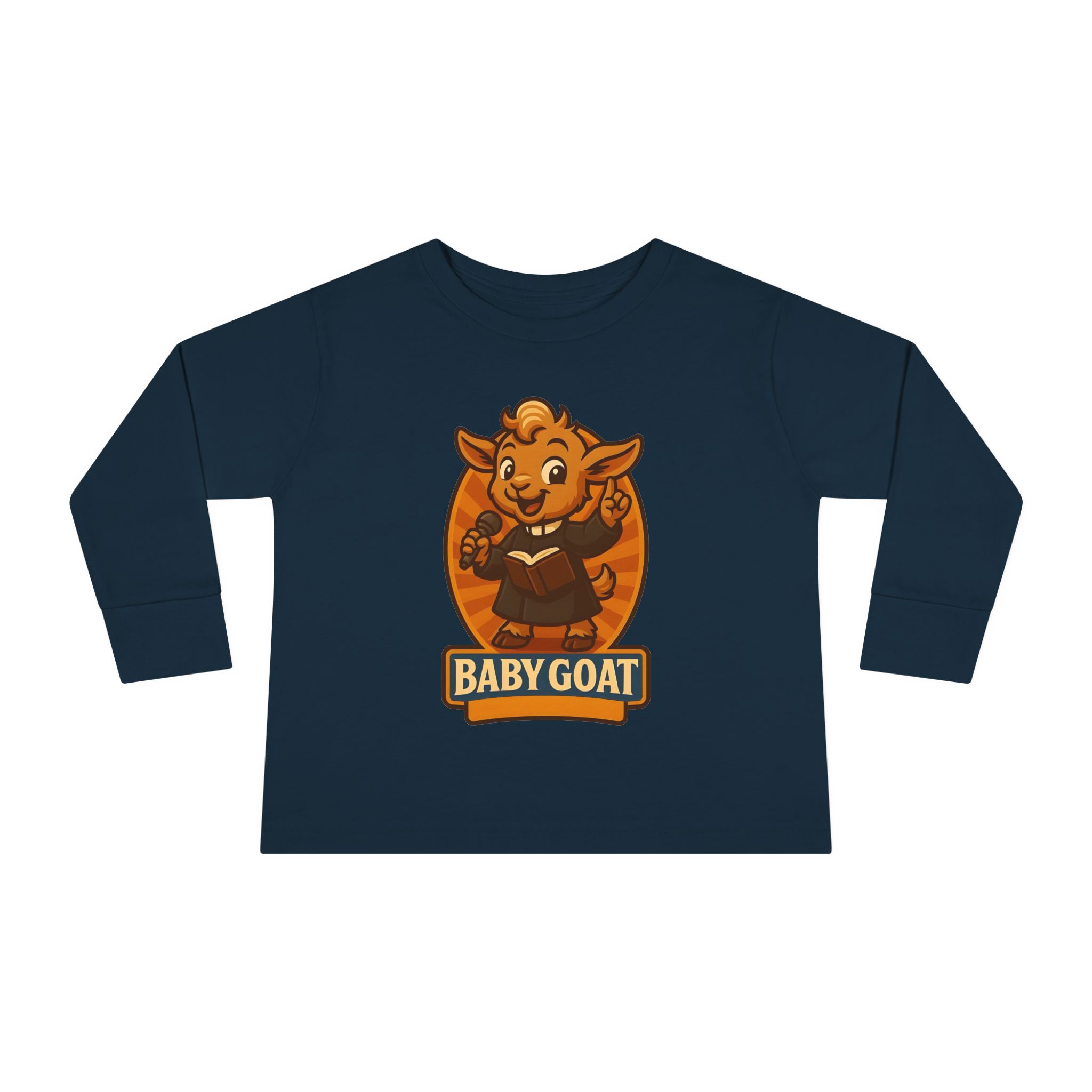 Toddler Long Sleeve Tee — Cute 'Baby Goat' Cartoon Kids Shirt - Image 13
