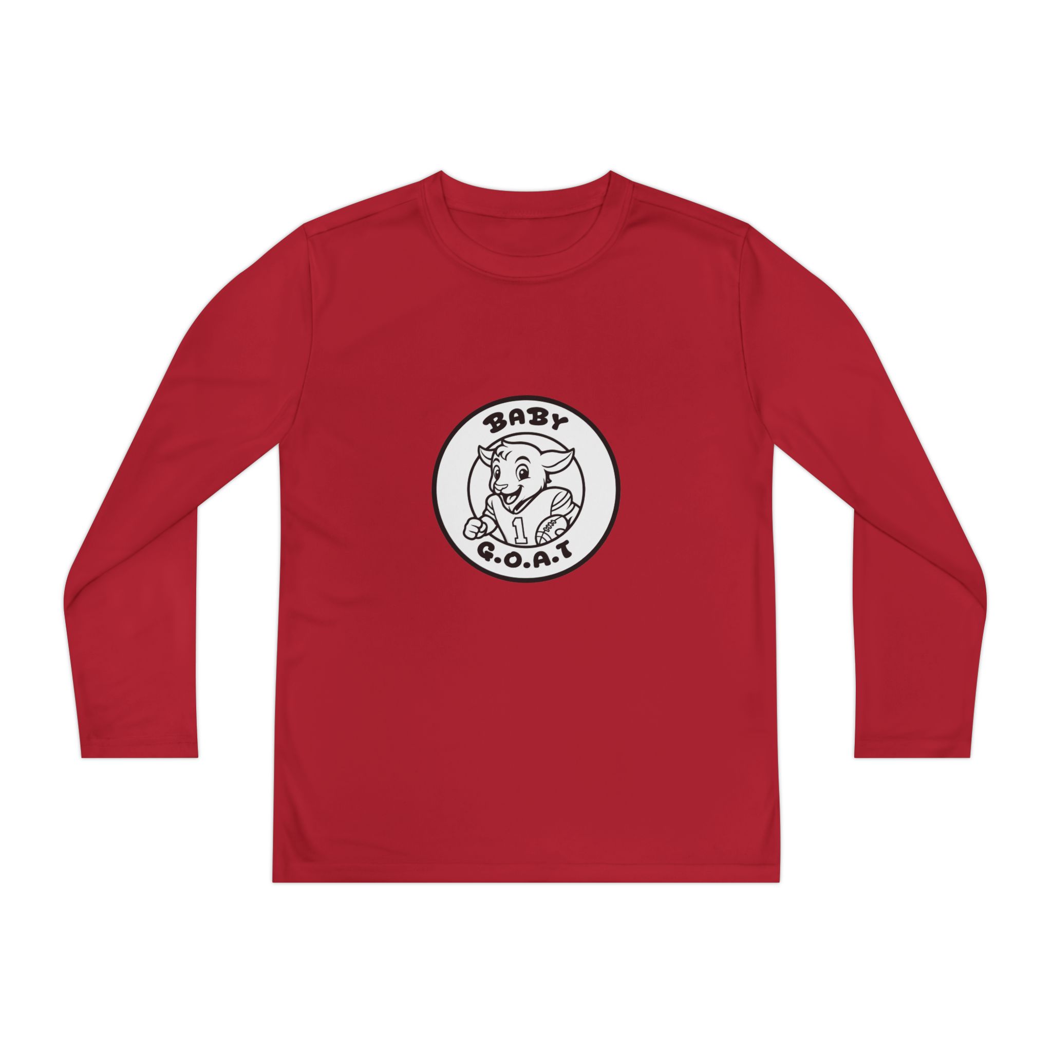 The Touchdown Star Youth Long Sleeve Tee — 'Baby G.O.A.T.' Cartoon Graphic - Image 13