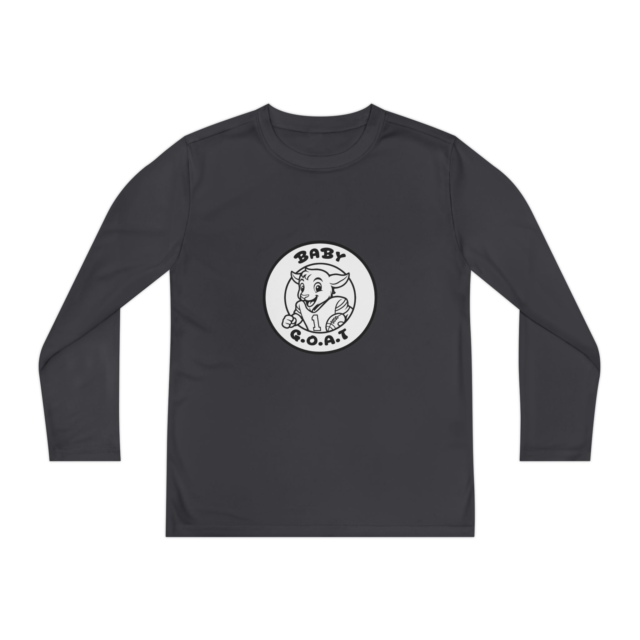 The Touchdown Star Youth Long Sleeve Tee — 'Baby G.O.A.T.' Cartoon Graphic - Image 5