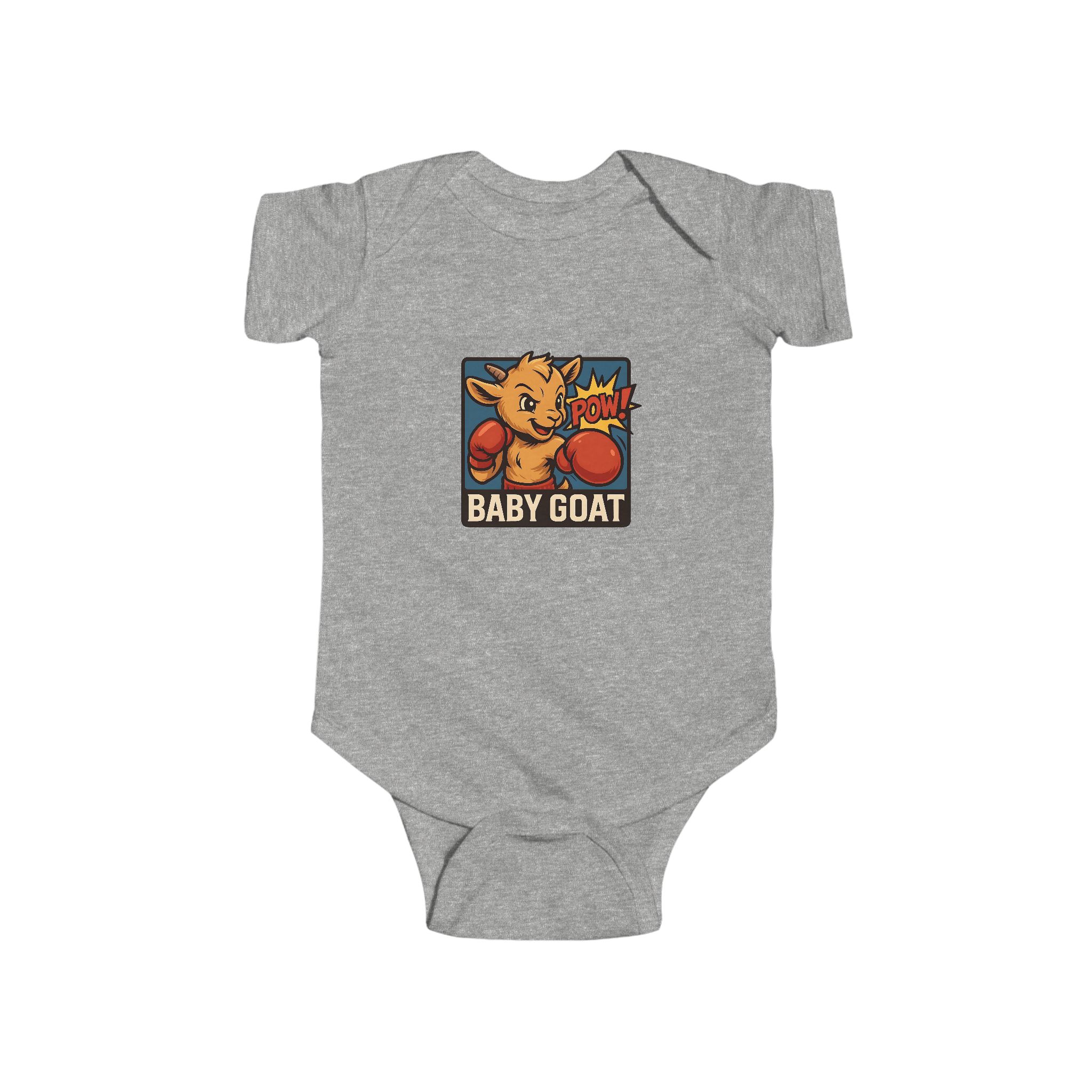 Baby G.O.A.T – Benny the Boxer Baby Goat Boxing Infant Bodysuit - "Baby Goat" Cute Boxing Kid Graphic - Image 4