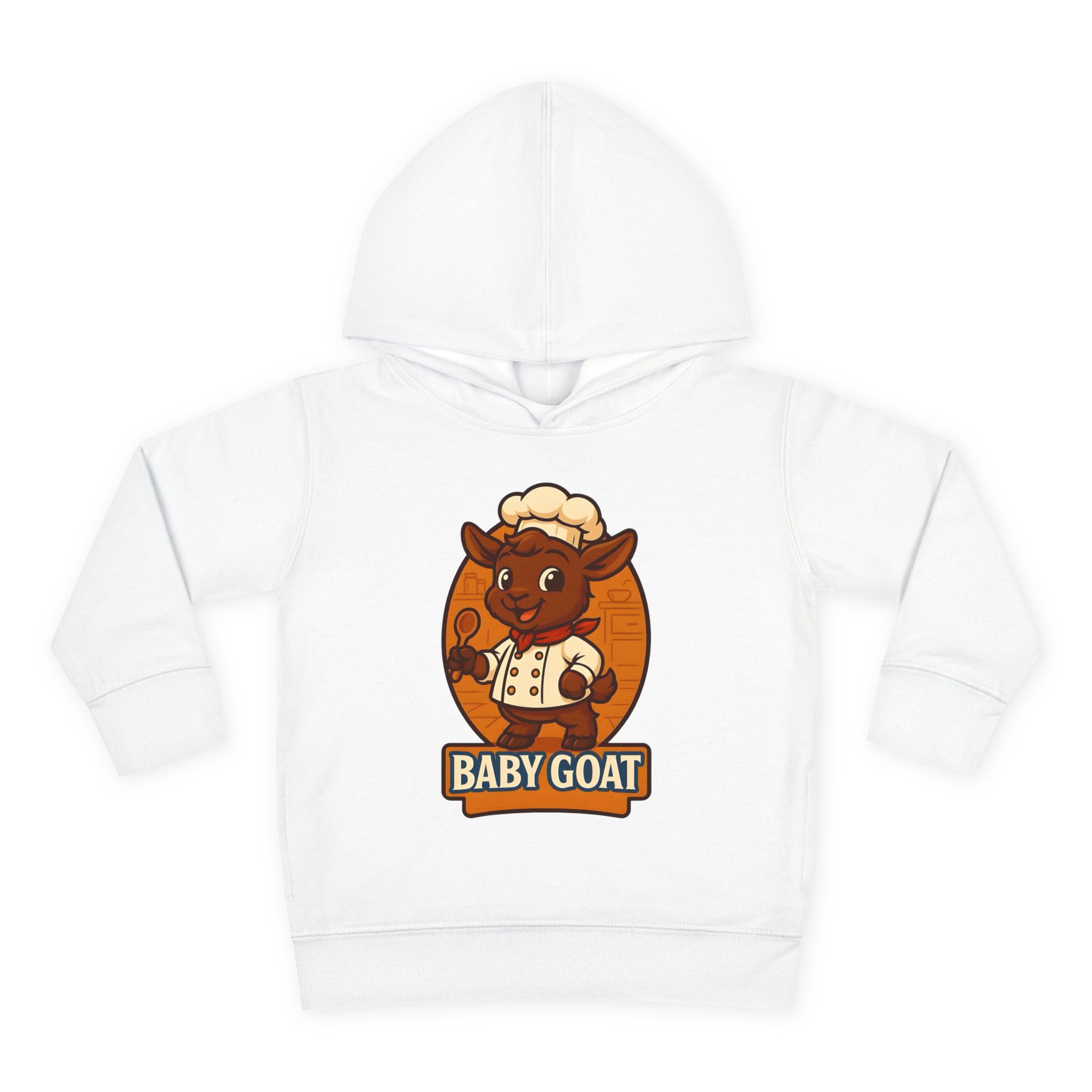 Charlie the Chef Baby Goat Toddler Hoodie – Cute Chef Goat Pullover for Kids