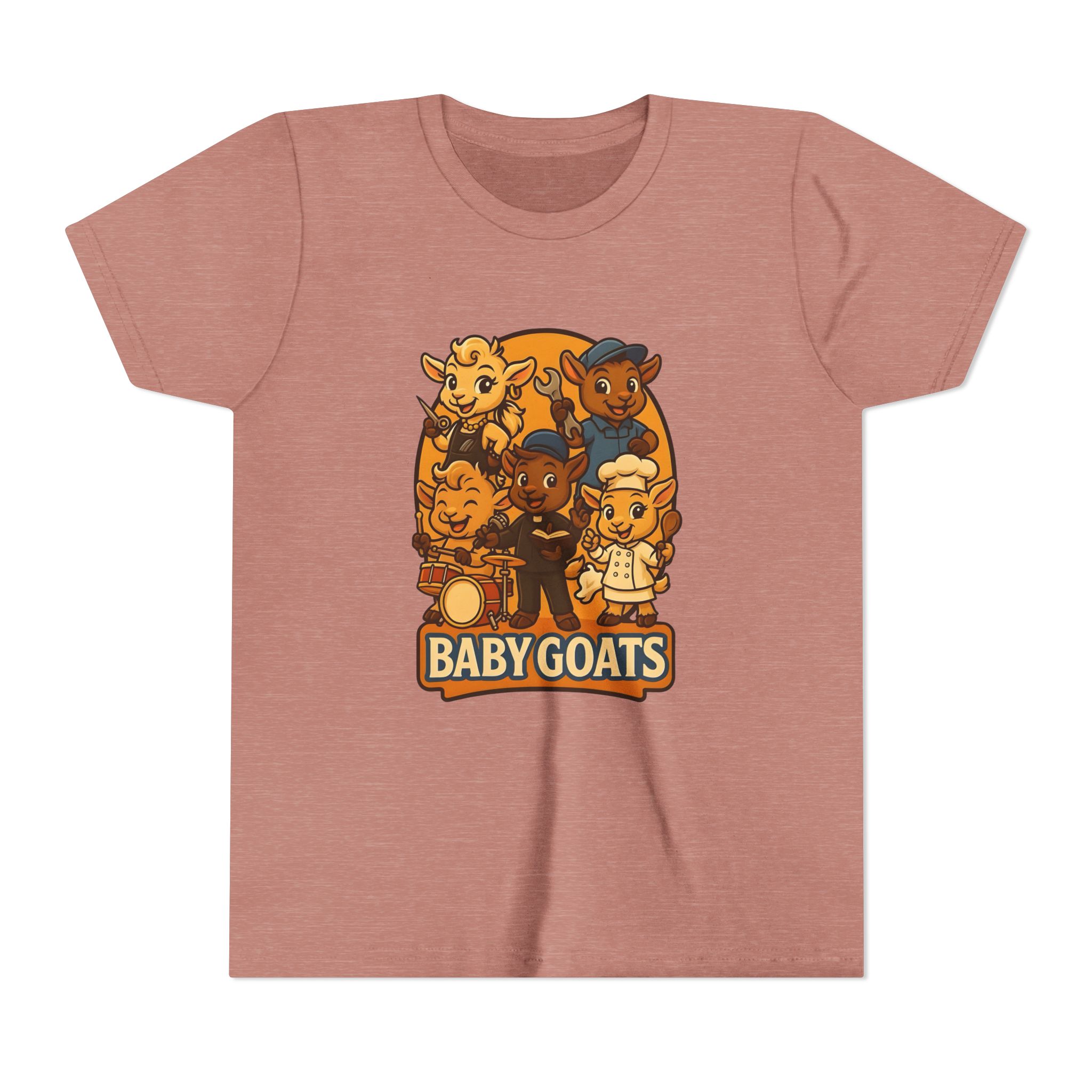 Baby Goats Kids T‑Shirt — Cute Cartoon Baby Goats Graphic Tee for Toddlers & Kids - Image 5
