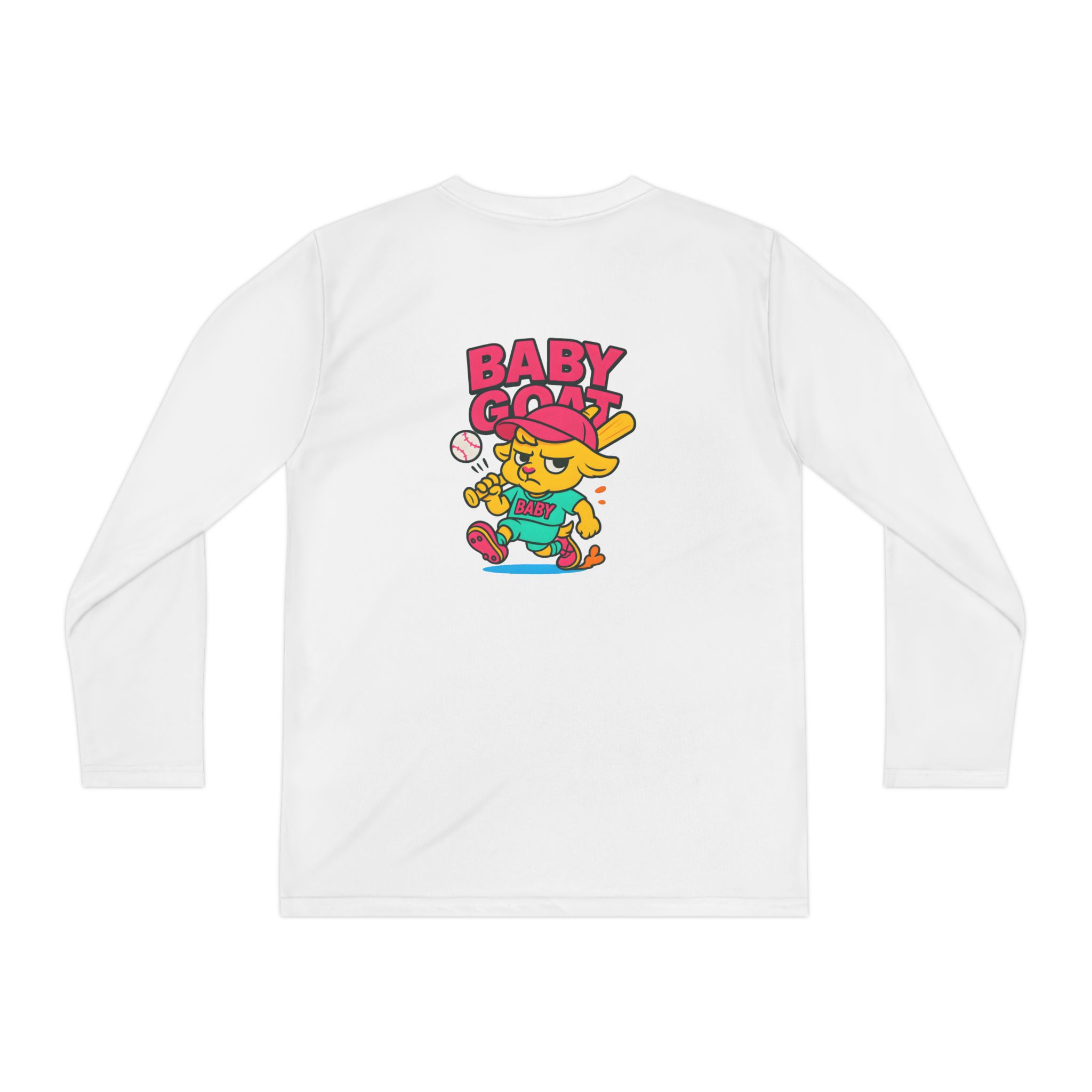 Skye the Cool Queen Youth Long Sleeve Tee — "Baby Goat" Skate Graphic - Image 2
