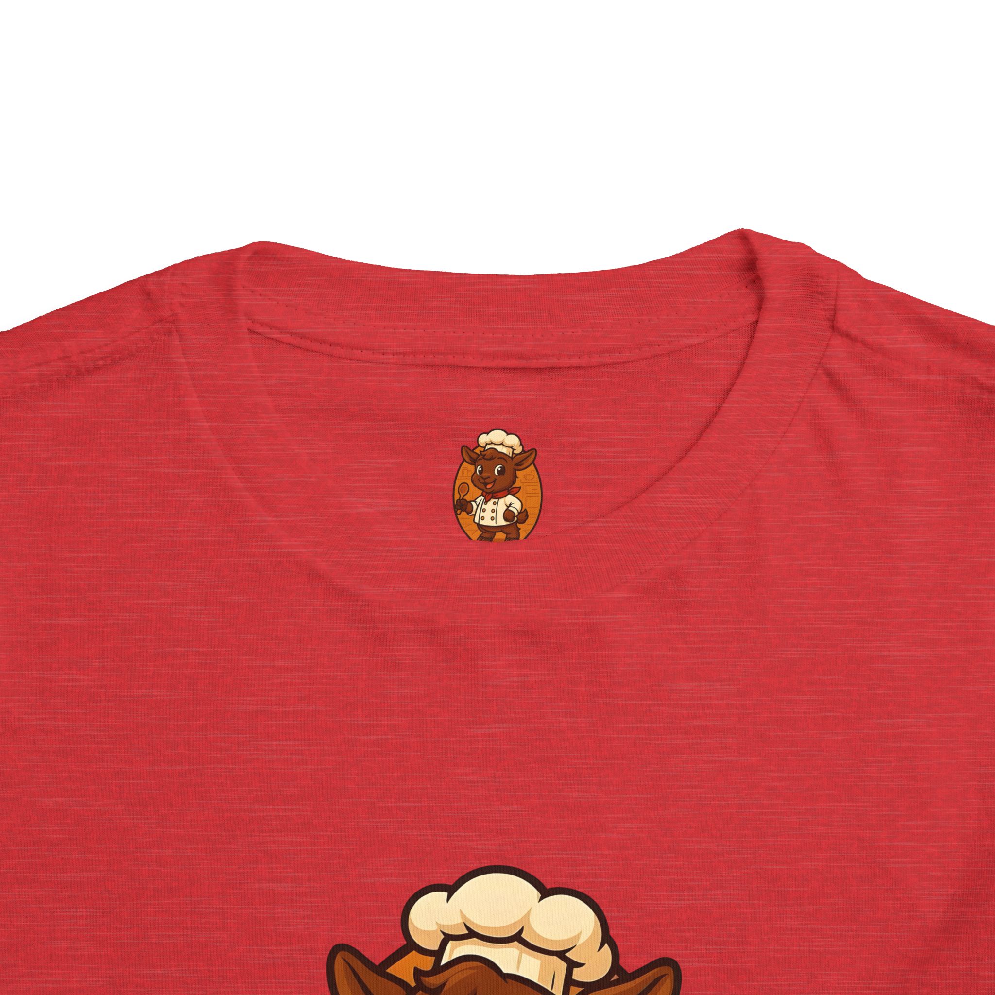 Charlie the Chef Toddler Tee - Cute Baby Goat Chef Graphic Shirt - Image 16