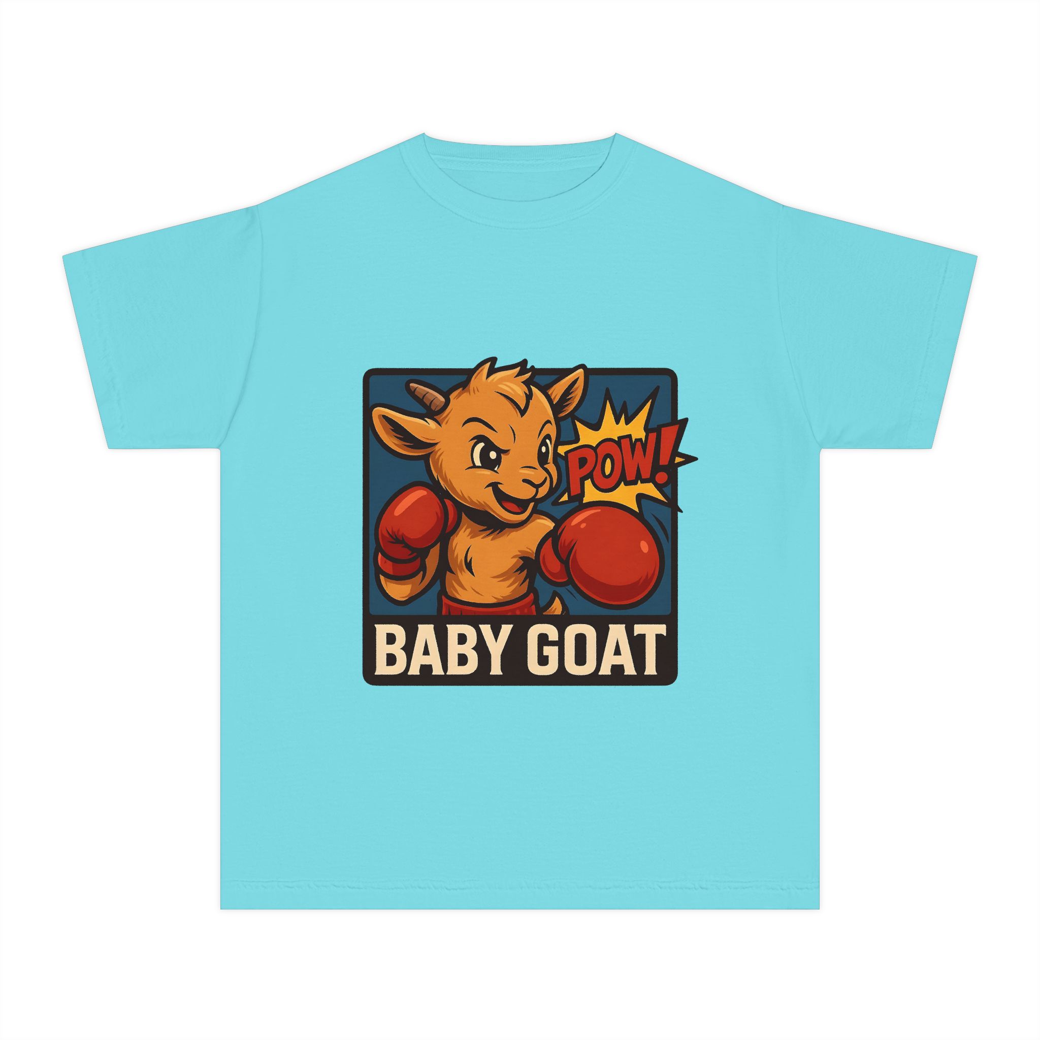 Baby G.O.A.T – Benny the Boxer Baby Goat Boxing Tee — Cute Kid’s 'Baby Goat' Graphic Shirt - Image 7