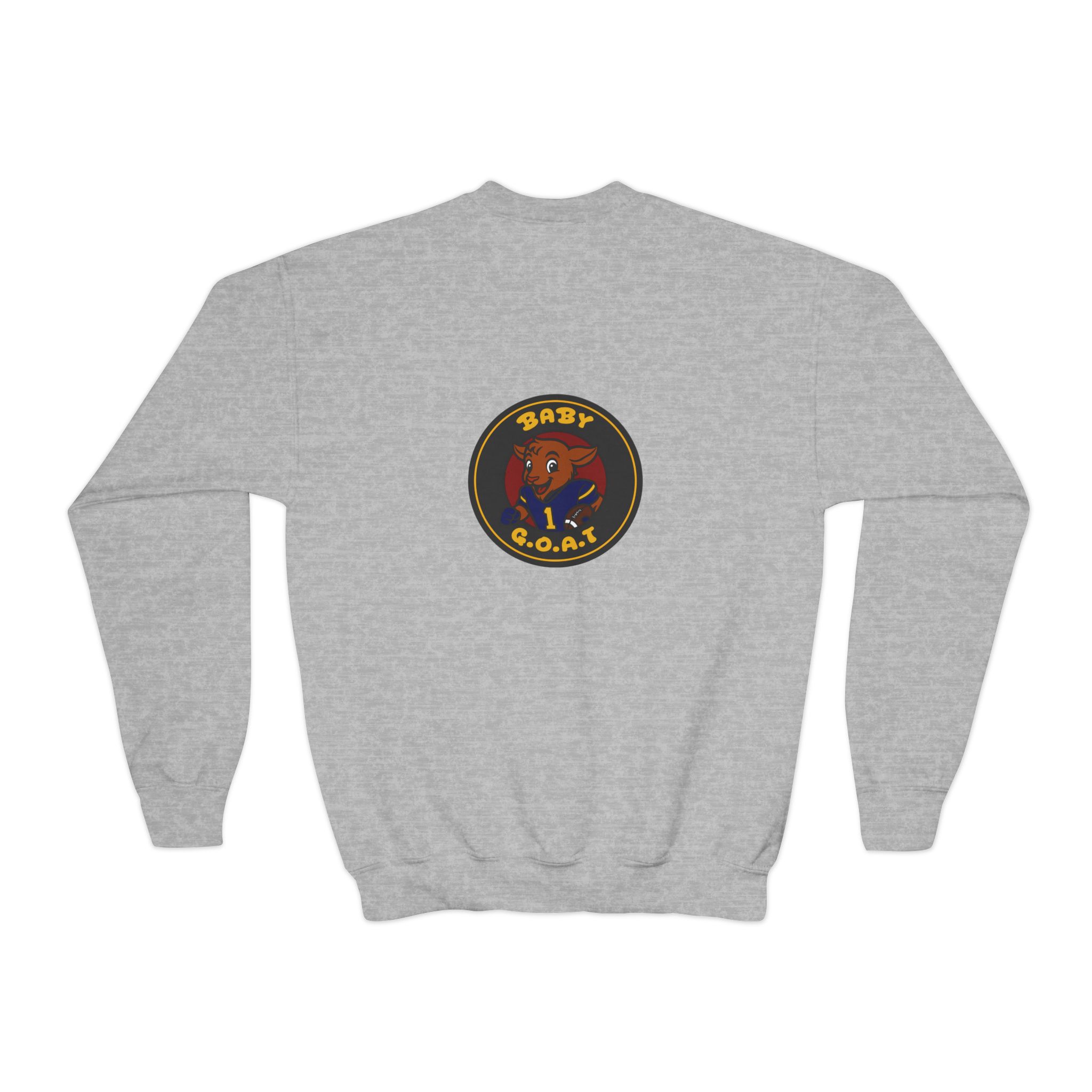 Davon The Touchdown Star Youth Crewneck Sweatshirt — 'Baby G.O.A.T.' Cartoon Goat Graphic - Image 6