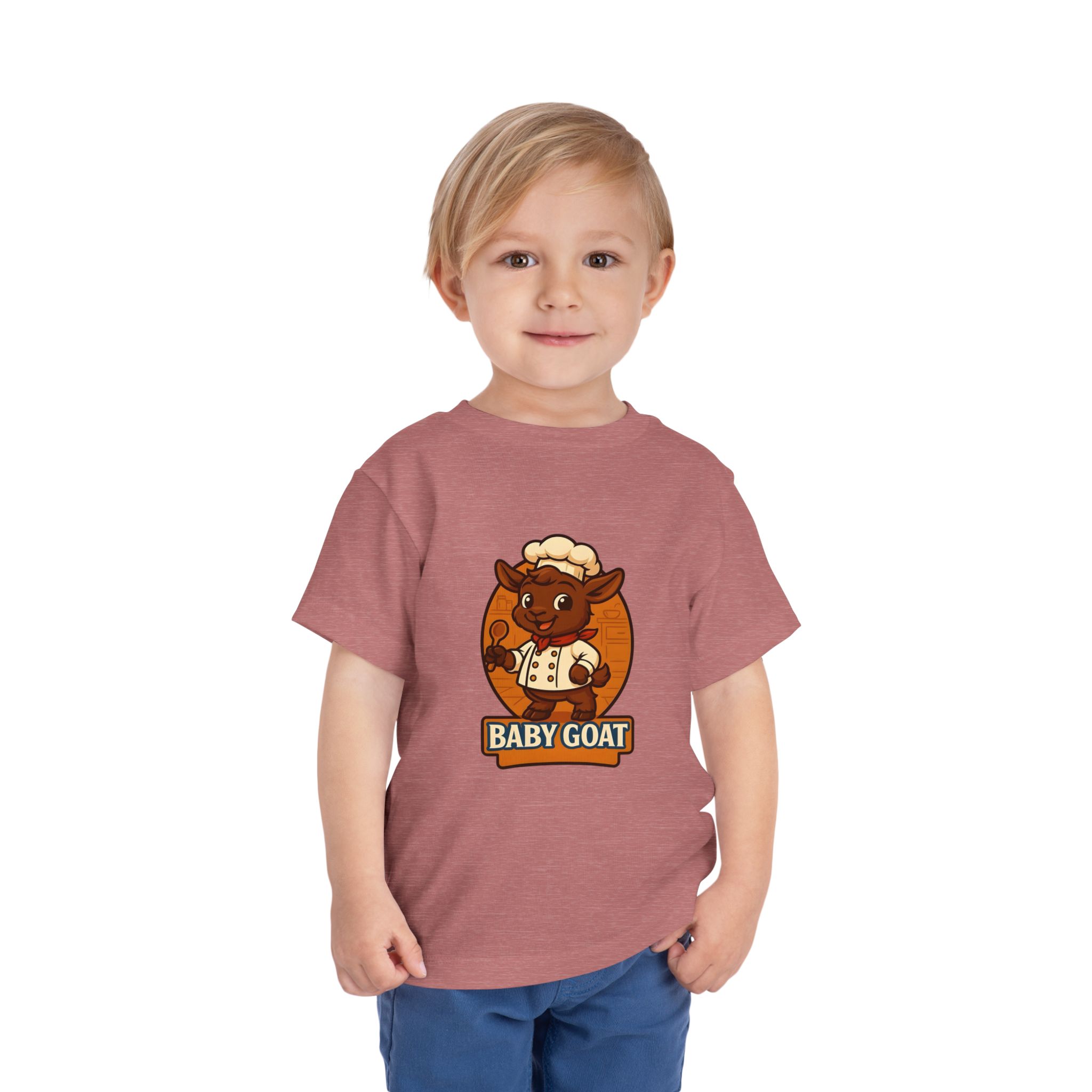 Charlie the Chef Toddler Tee - Cute Baby Goat Chef Graphic Shirt - Image 7