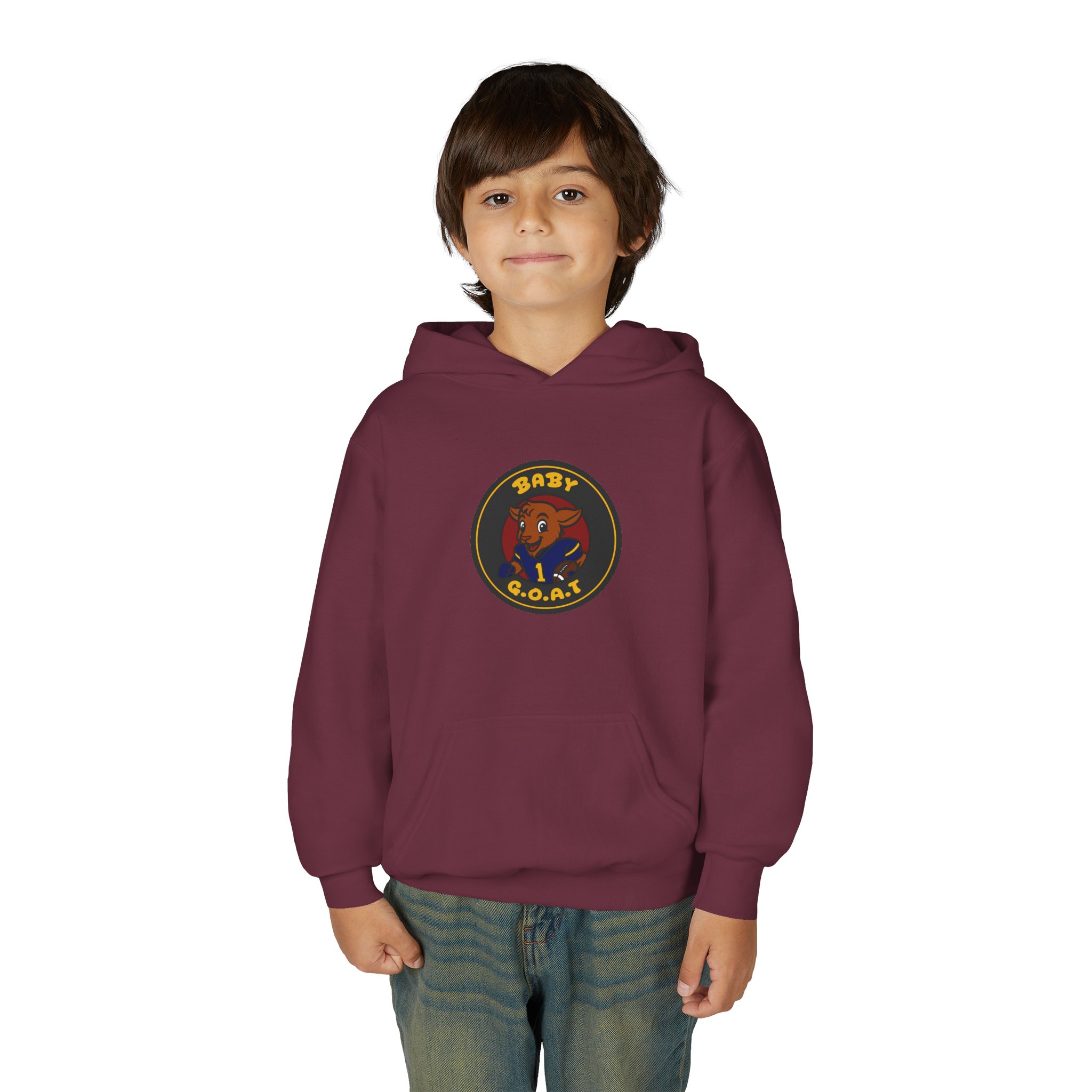 Davon The Touchdown Star Youth Hoodie — 'Baby G.O.A.T.' Cartoon Goat Graphic Pullover - Image 7