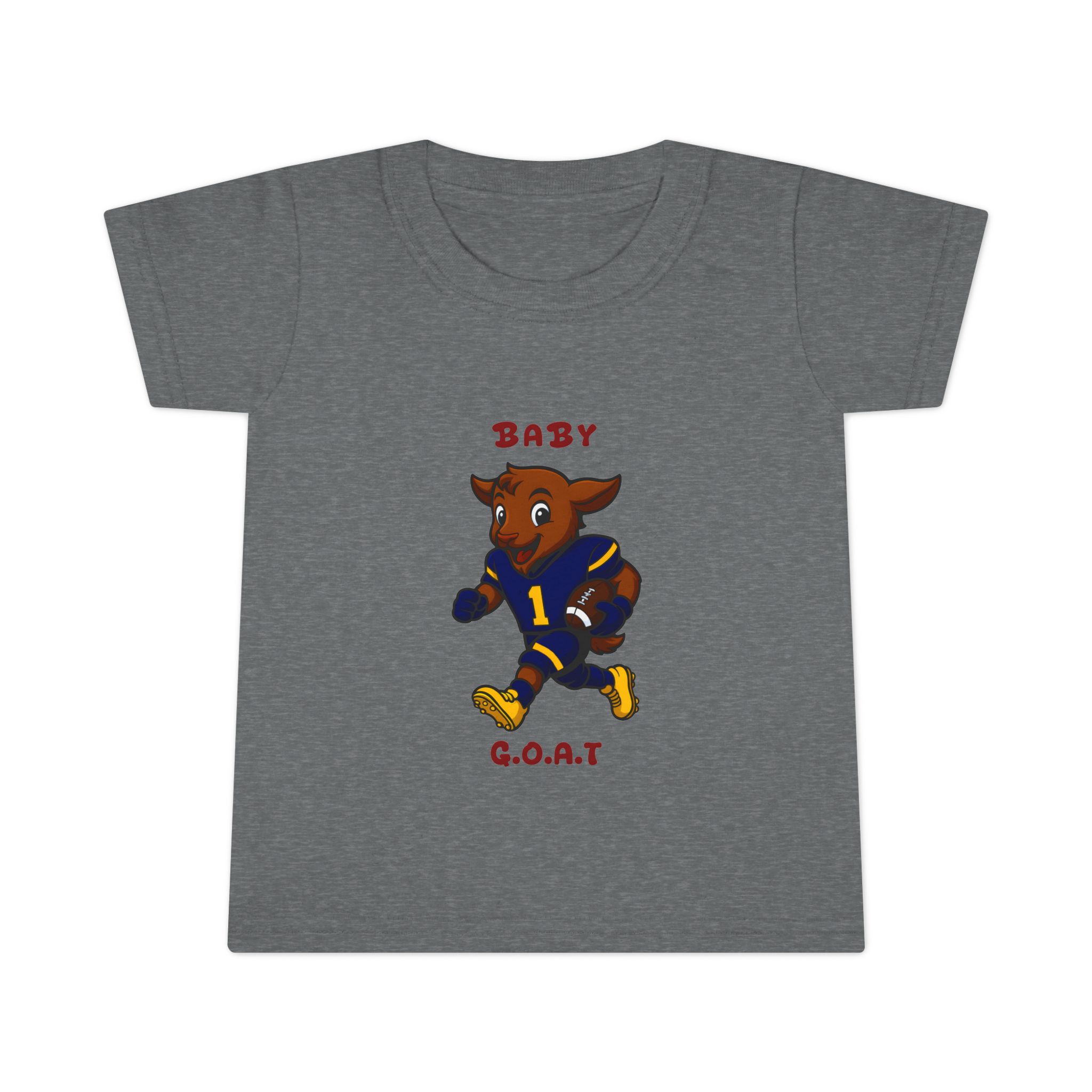 Davon The Touchdown Star In Action Baby G.O.A.T. Toddler T-Shirt — Cute Goat Football Player Kids Tee - Image 4