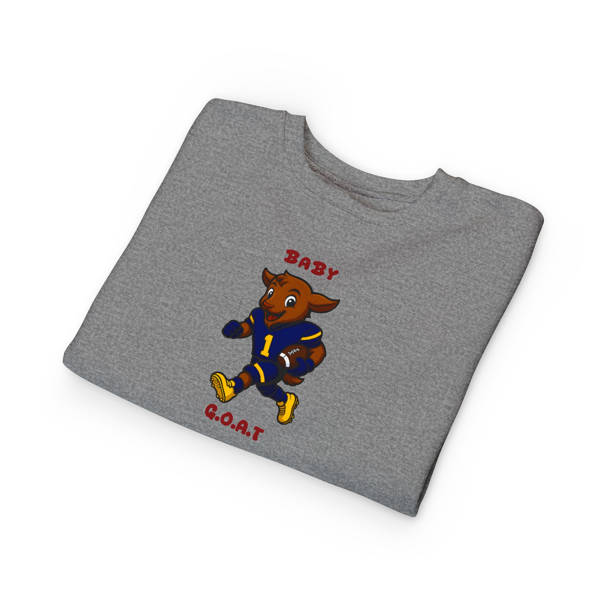 Davon The Touchdown Star In Action Toddler Goat Football Sweatshirt – "Baby G.O.A.T." Cute Kids Crewneck - Image 11