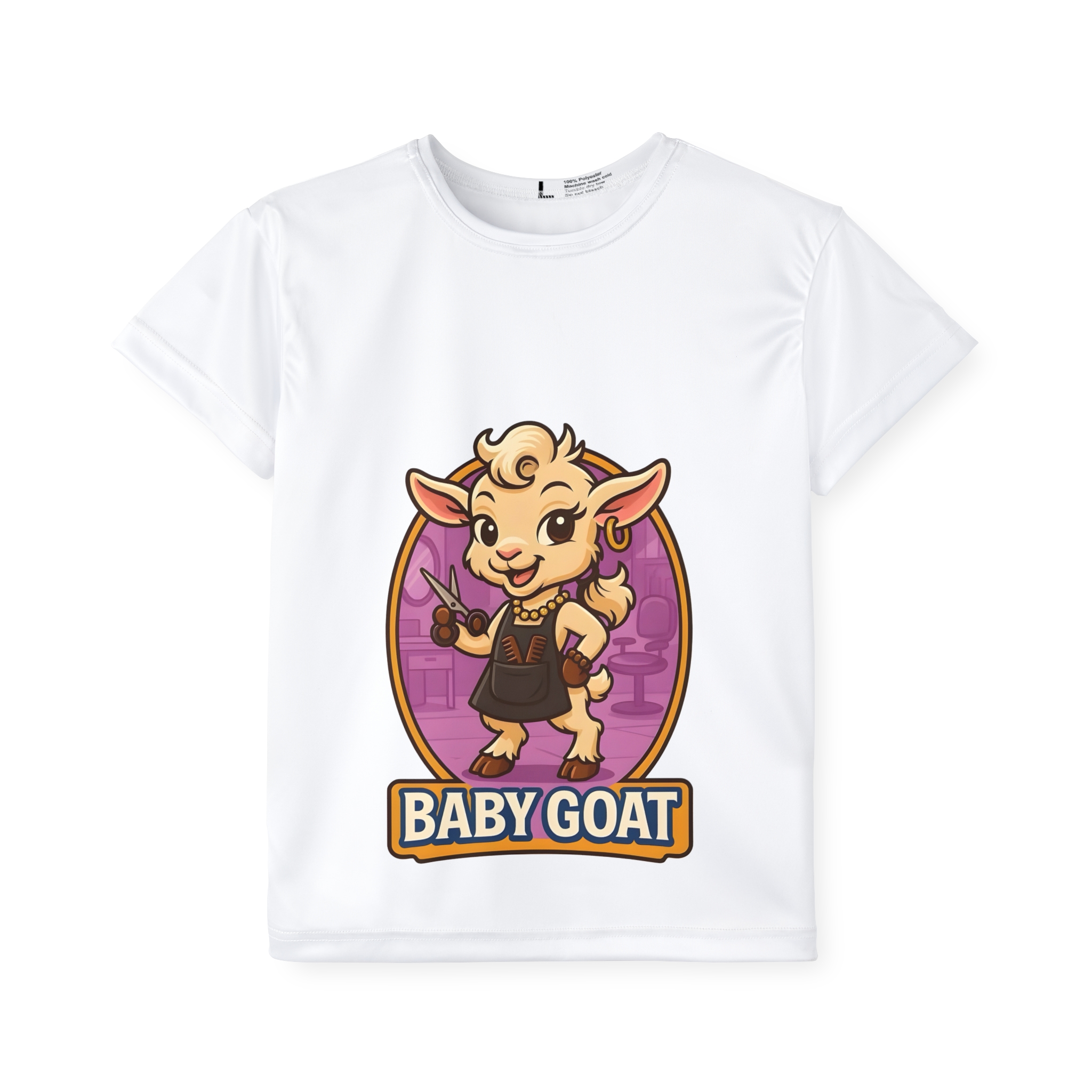 Joy the Stylist Kids Jersey — Cute “Baby Goat” Cartoon Sports Tee