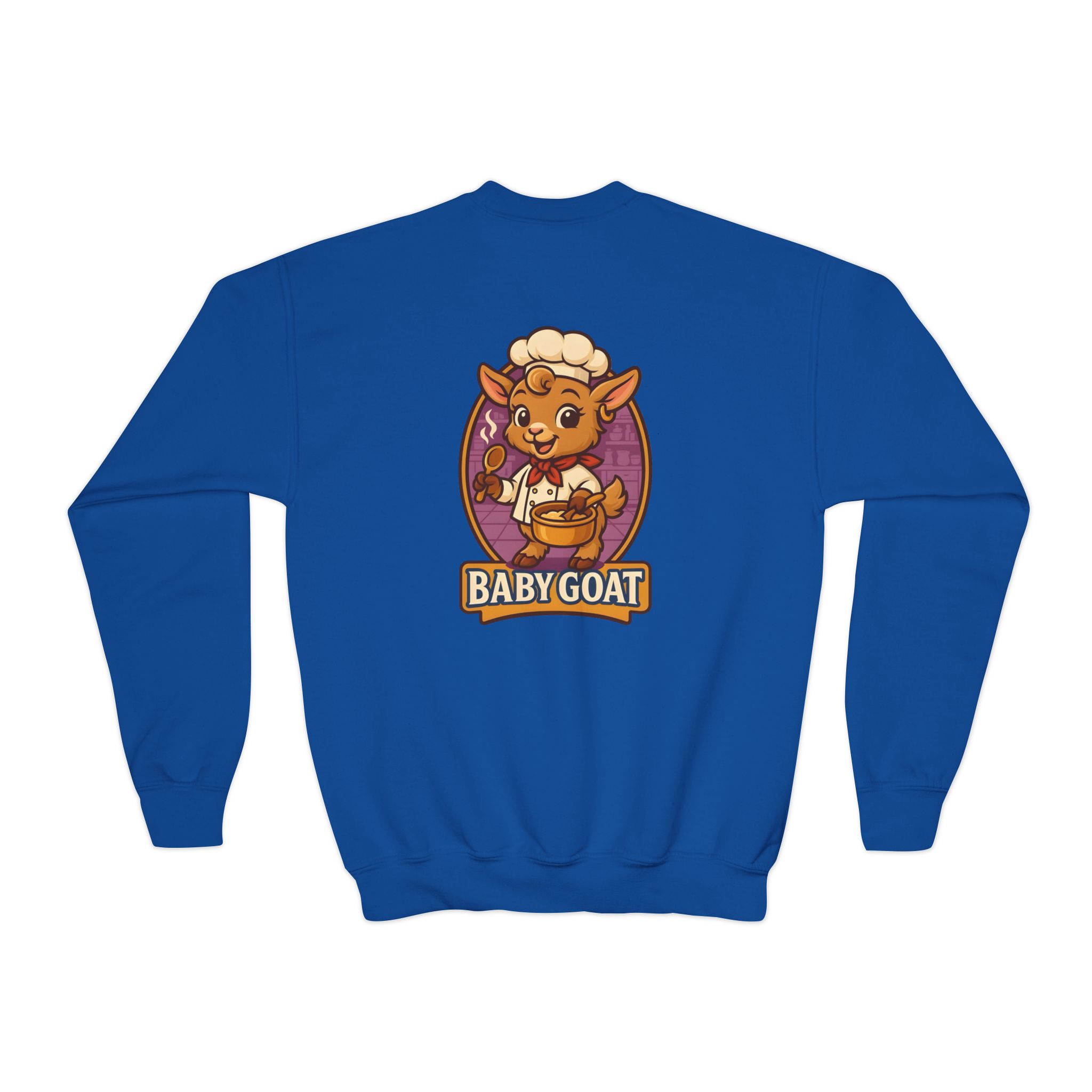 Youth Crewneck Sweatshirt — Cute 'Baby Goat' Cartoon Graphic for Kids - Image 14