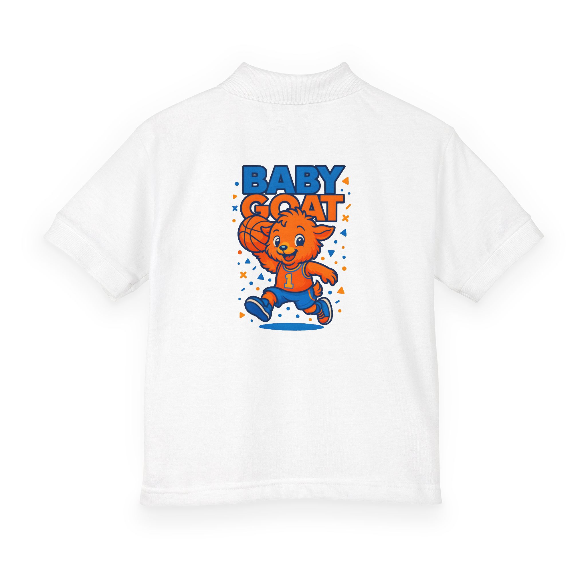 Baby G.O.A.T – MJ Kids Polo - 'Baby Goat' Cute Cartoon Goat Jersey Polo - Image 2